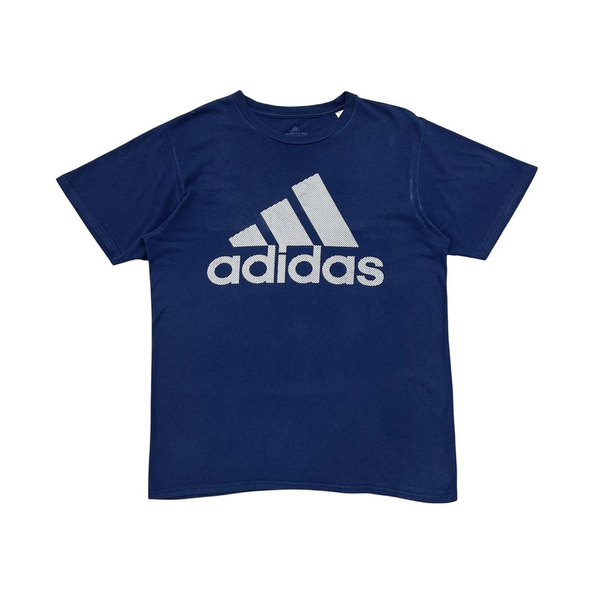 Adidas Adidas Blue Big Logo Center Tshirt Size US M / EU 48-50 / 2 - 1 Thumbnail