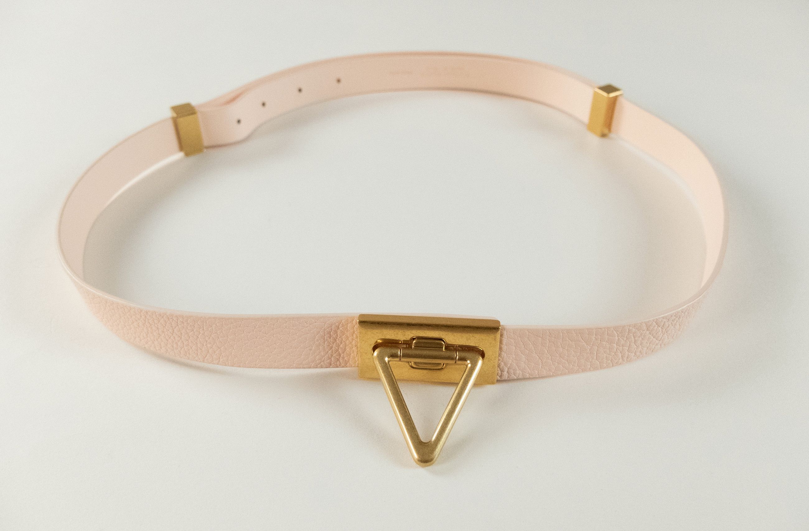 Bottega Veneta BOTTEGA VENETA Point Lock melon nude triangle leather belt Size ONE SIZE - 2 Thumbnail