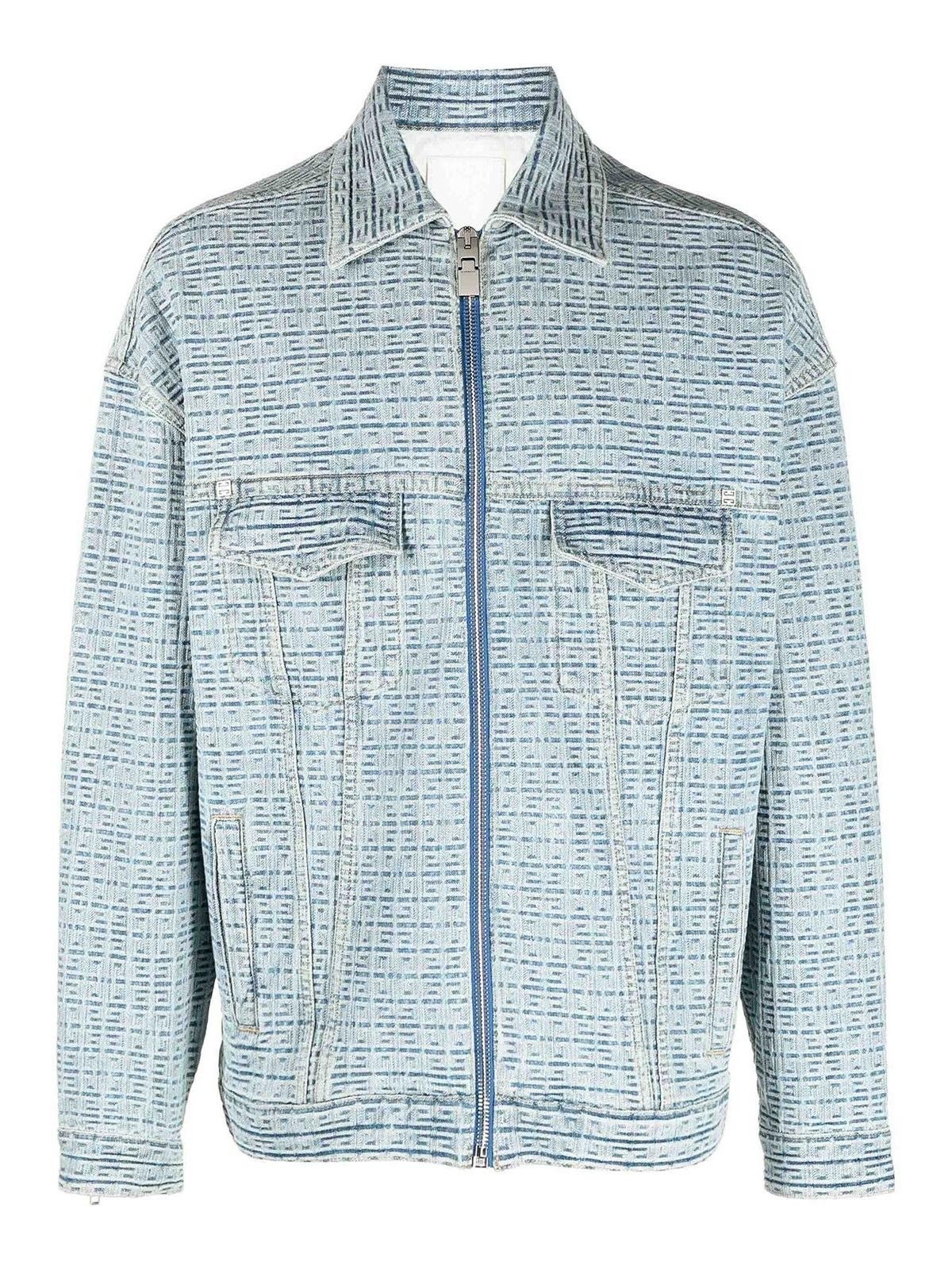 Givenchy o1gr1nt0125 Oversized V Pocket 4G Rivet Zip Jacket Size US M / EU 48-50 / 2 - 1 Thumbnail