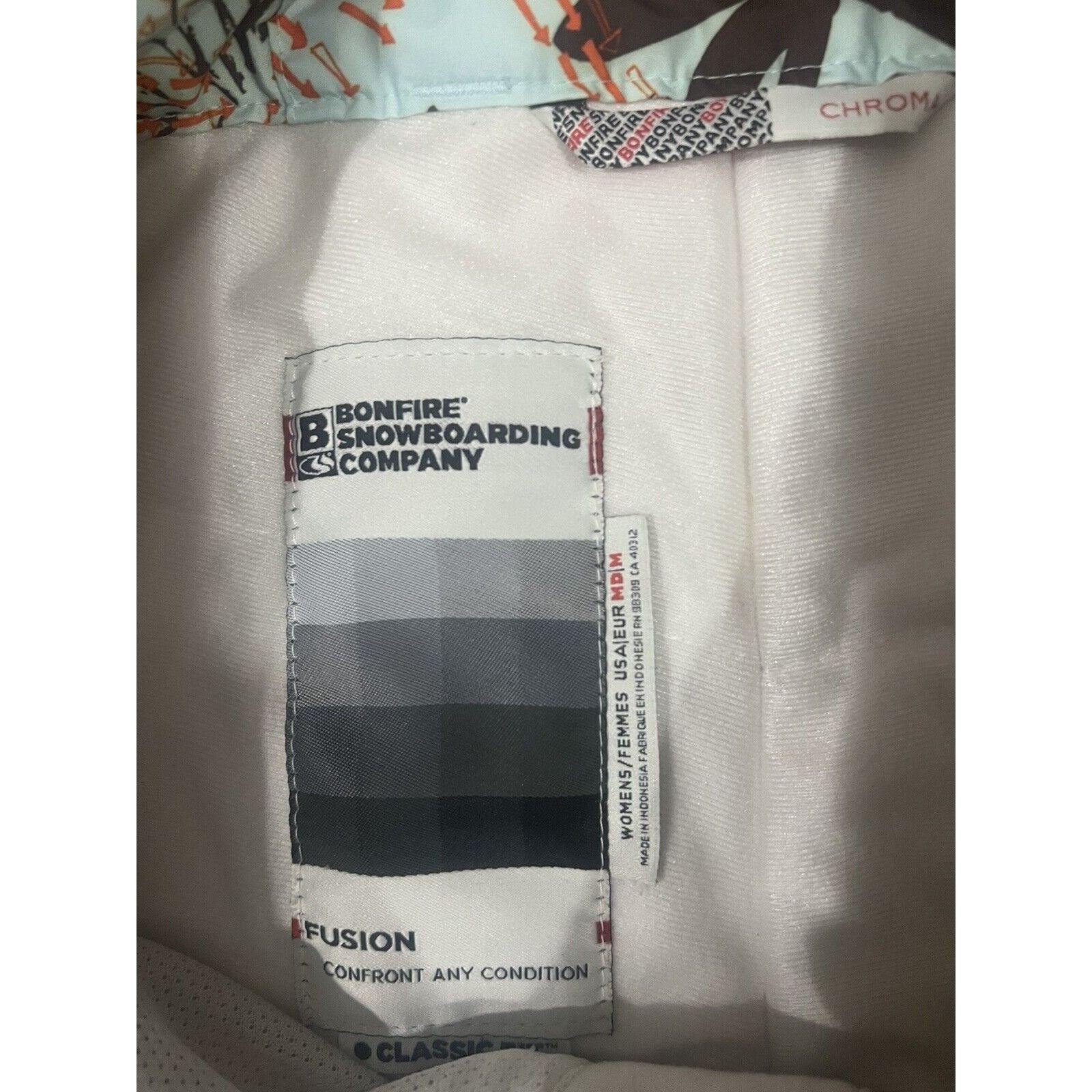 Bonfire Bonfire Chroma Snowboard Pants MEDIUM WOMEN All Over Print C Size 32" / US 10 / IT 46 - 3 Thumbnail