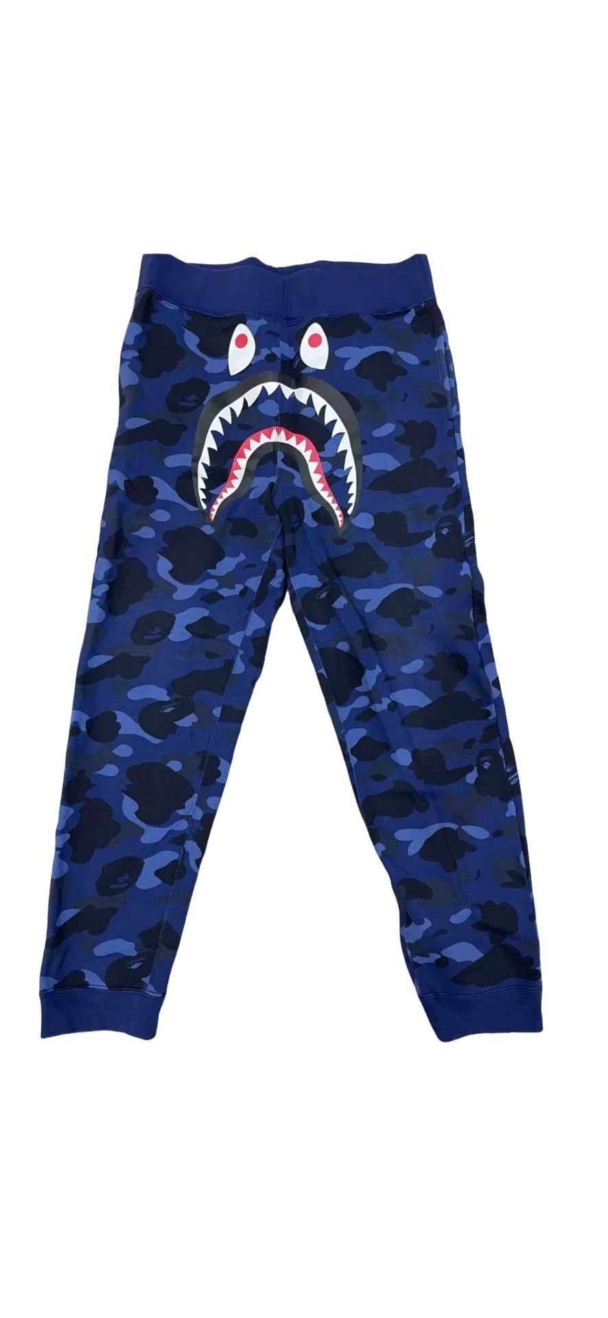 Bape BAPE Blue Camo Shark Sweatpants Size XL Size US 36 / EU 52 - 1 Thumbnail