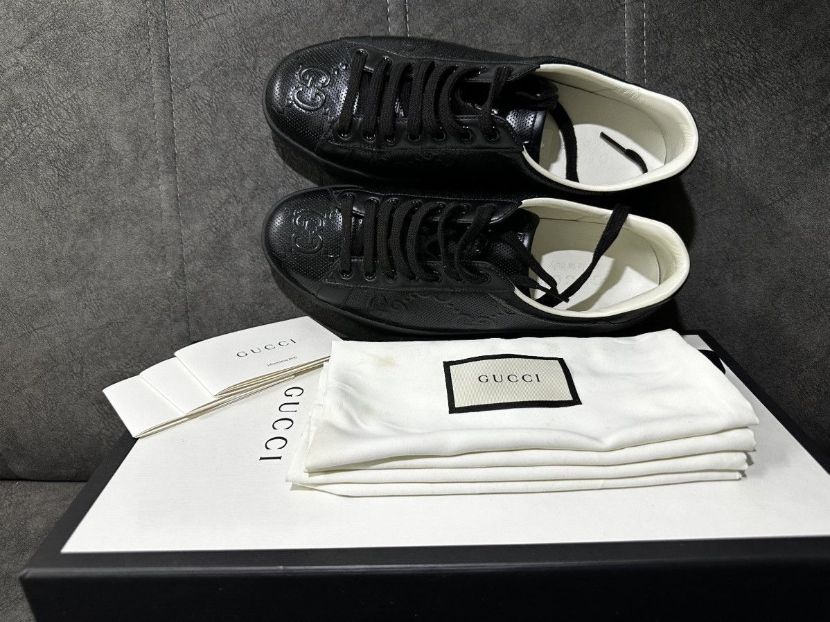 Designer × Gucci Gucci GG Tennis 20 Ace Leather Low Trainer Size US 7.5 / EU 40-41 - 6 Thumbnail