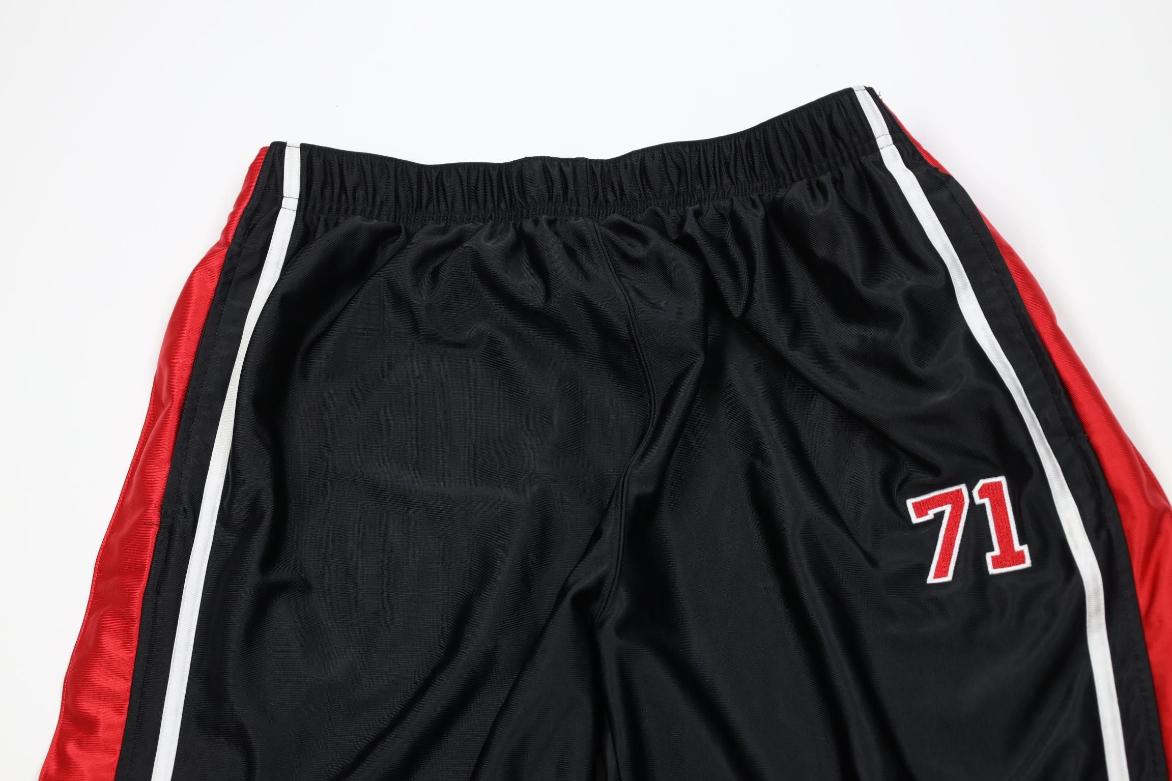 Starter Vintage 90s Y2K Starter Wide Leg Tearaway Pants Black Red Size US 36 / EU 52 - 2 Thumbnail
