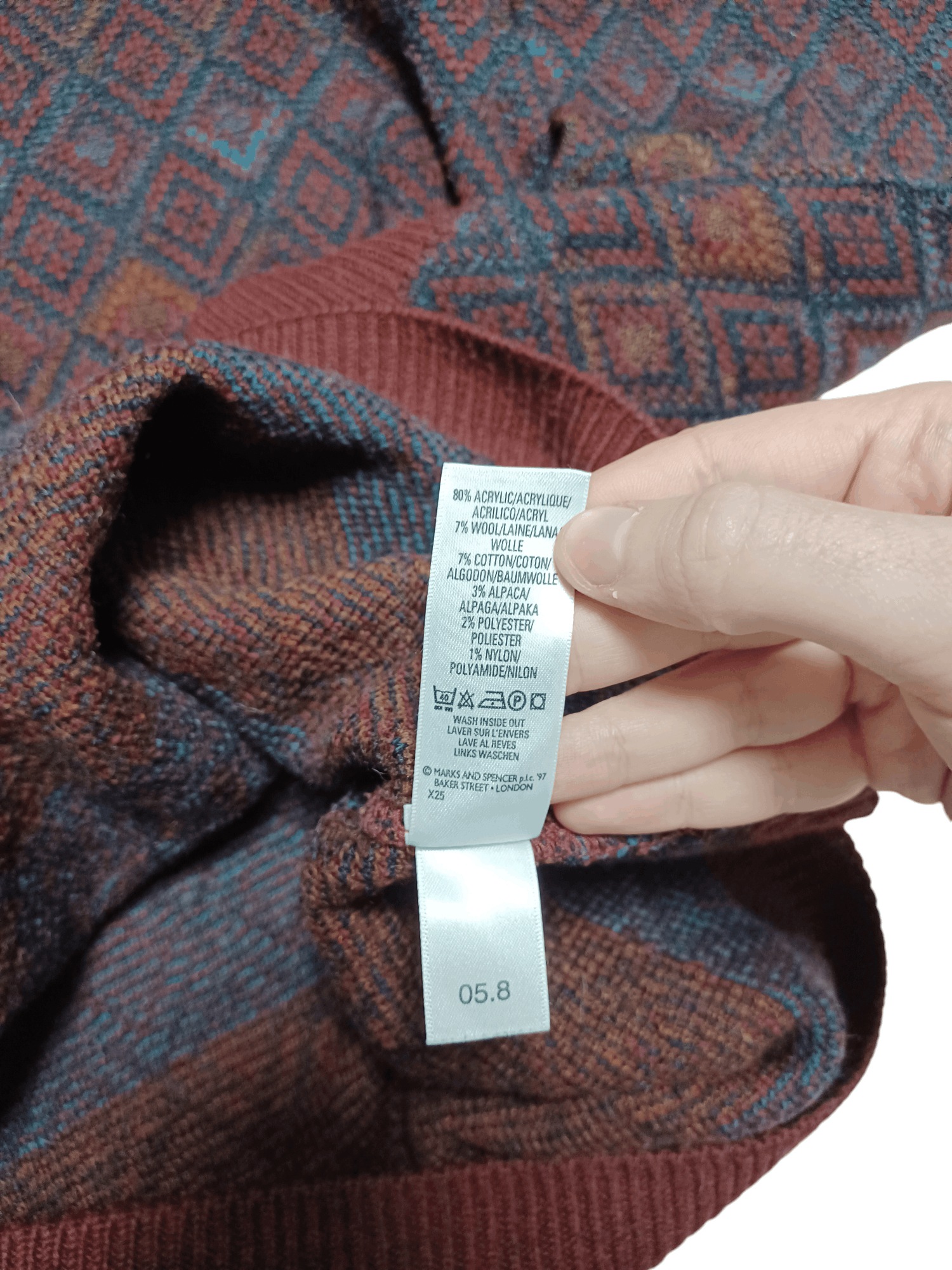 Other VINTAGE 90S MADE IN UK WOOL SWEATER Y2K OLDMONEY Size US L / EU 52-54 / 3 - 5 Thumbnail