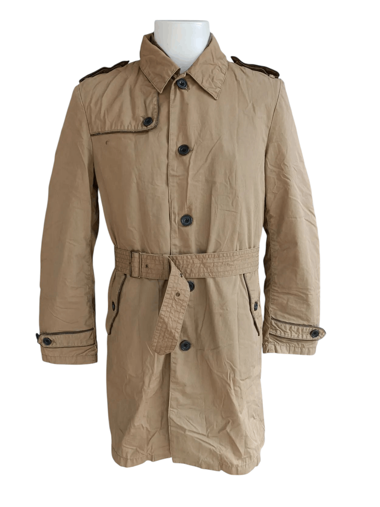 PPFM × Vintage × Vision Streetwear RARE 💥 PPFM Trench Coat Single Breasted Jacket FR015 Size US L / EU 52-54 / 3 - 1 Thumbnail