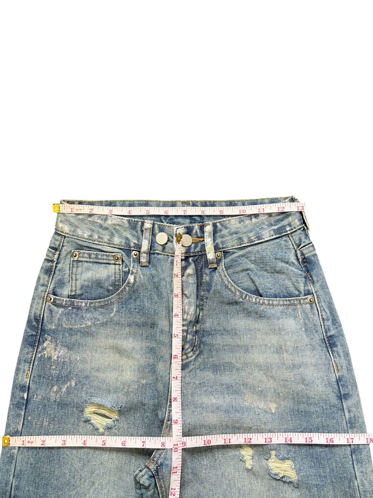 Acne Studios Vintage Japanese Brand Waxed Distressed Baggy Jeans Size 25" / US 0 / IT 36 - 6 Thumbnail