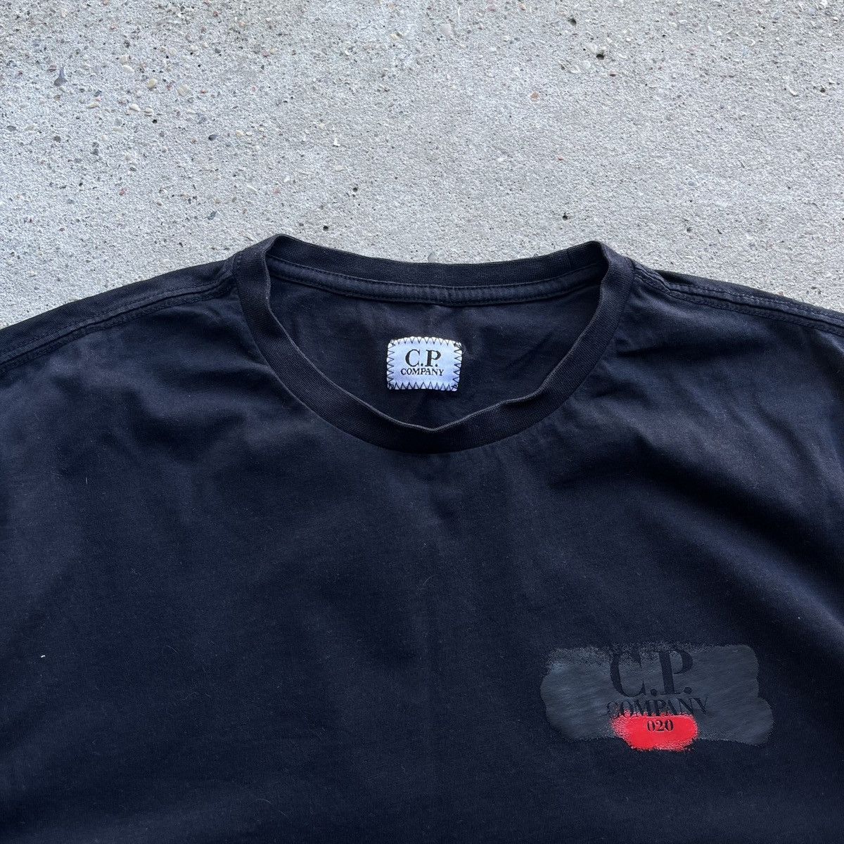 C.P. Company × Massimo Osti C.P. Company 020 paint black Small logo t-shirt casual Size US M / EU 48-50 / 2 - 3 Thumbnail