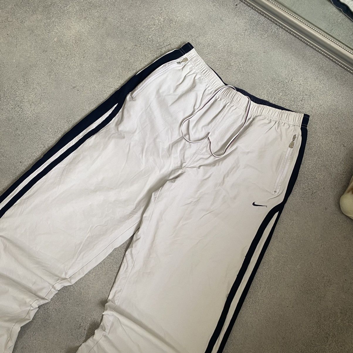 Nike Crazy Vintage White Nike Track Pants Drill Baggy Y2K 90s Size US 38 / EU 54 - 3 Thumbnail
