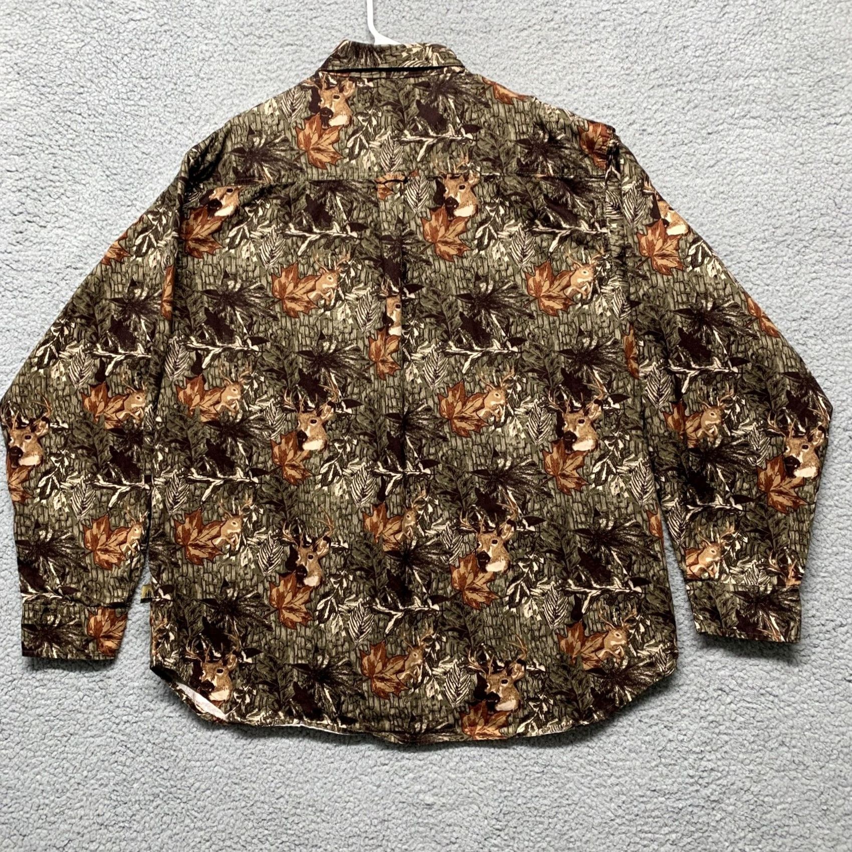 Vintage Field Tested Outdoor Life Men’s Shirt XL Button Brown Green Deer Leaves Camo Size US XL / EU 56 / 4 - 4 Thumbnail