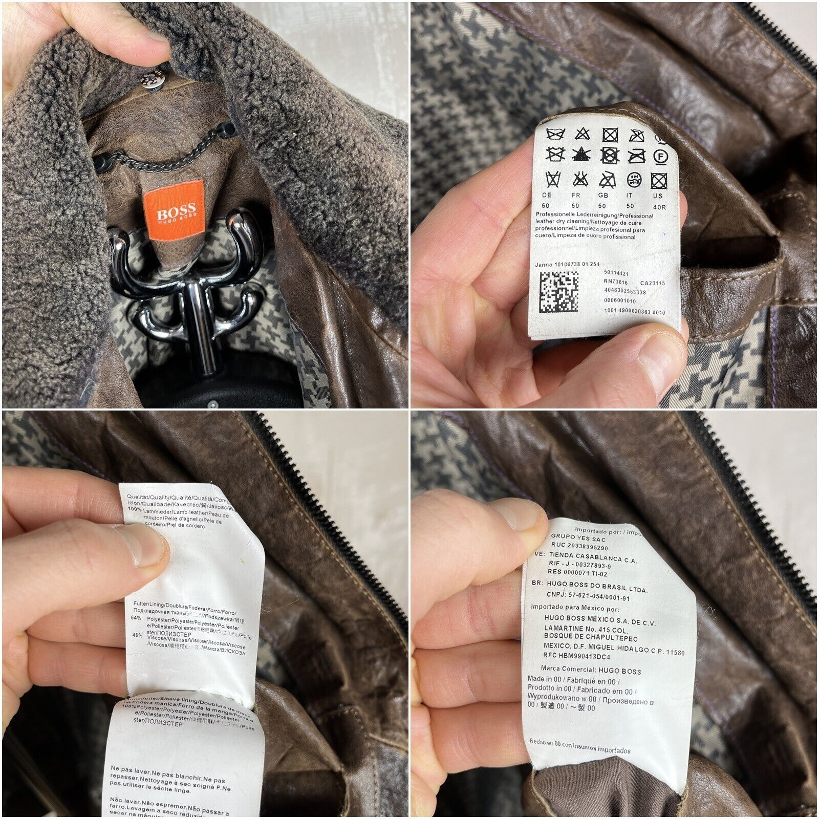 Hugo Boss Hugo Boss Orange Aviator Leather Bomber Jacket Distressed Size US M / EU 48-50 / 2 - 14 Thumbnail