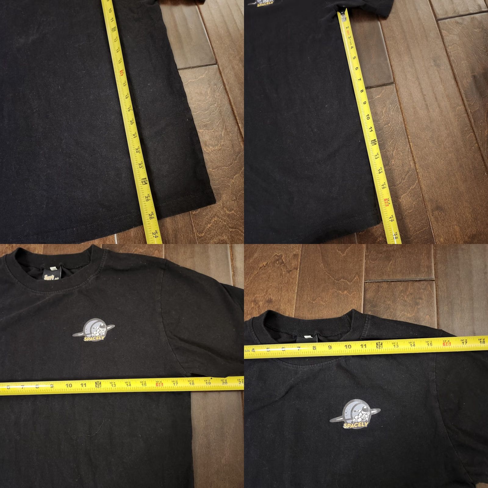 Vintage Spacely Unlimited T-Shirt Black Short Sleeve Size L Mens Space Pattern Stains Cleaning Needed Regular Cotton Shirt Size US L / EU 52-54 / 3 - 8 Thumbnail