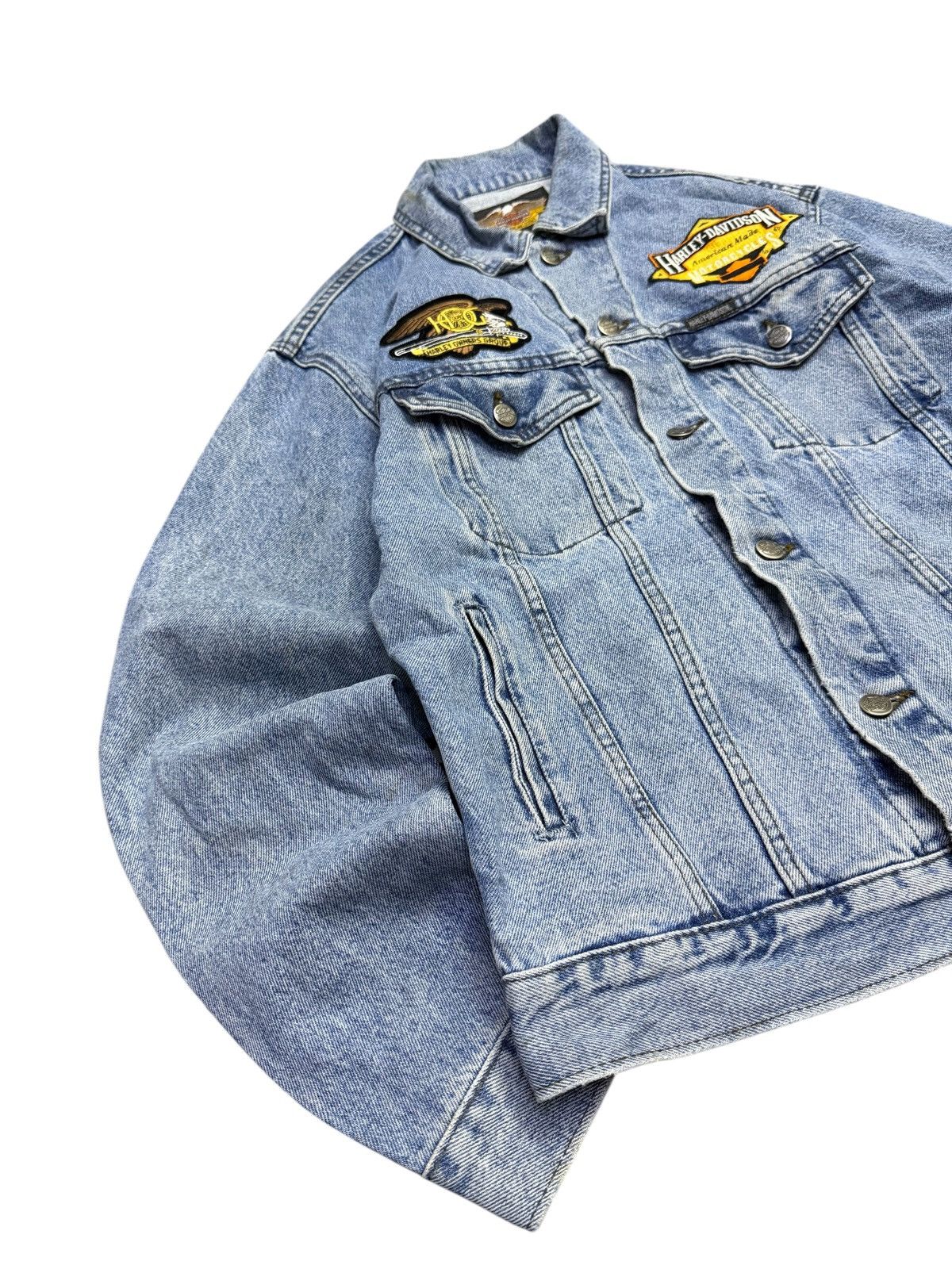Harley Davidson Vintage Harley Davidson Denim Jacket Size US S / EU 44-46 / 1 - 3 Thumbnail