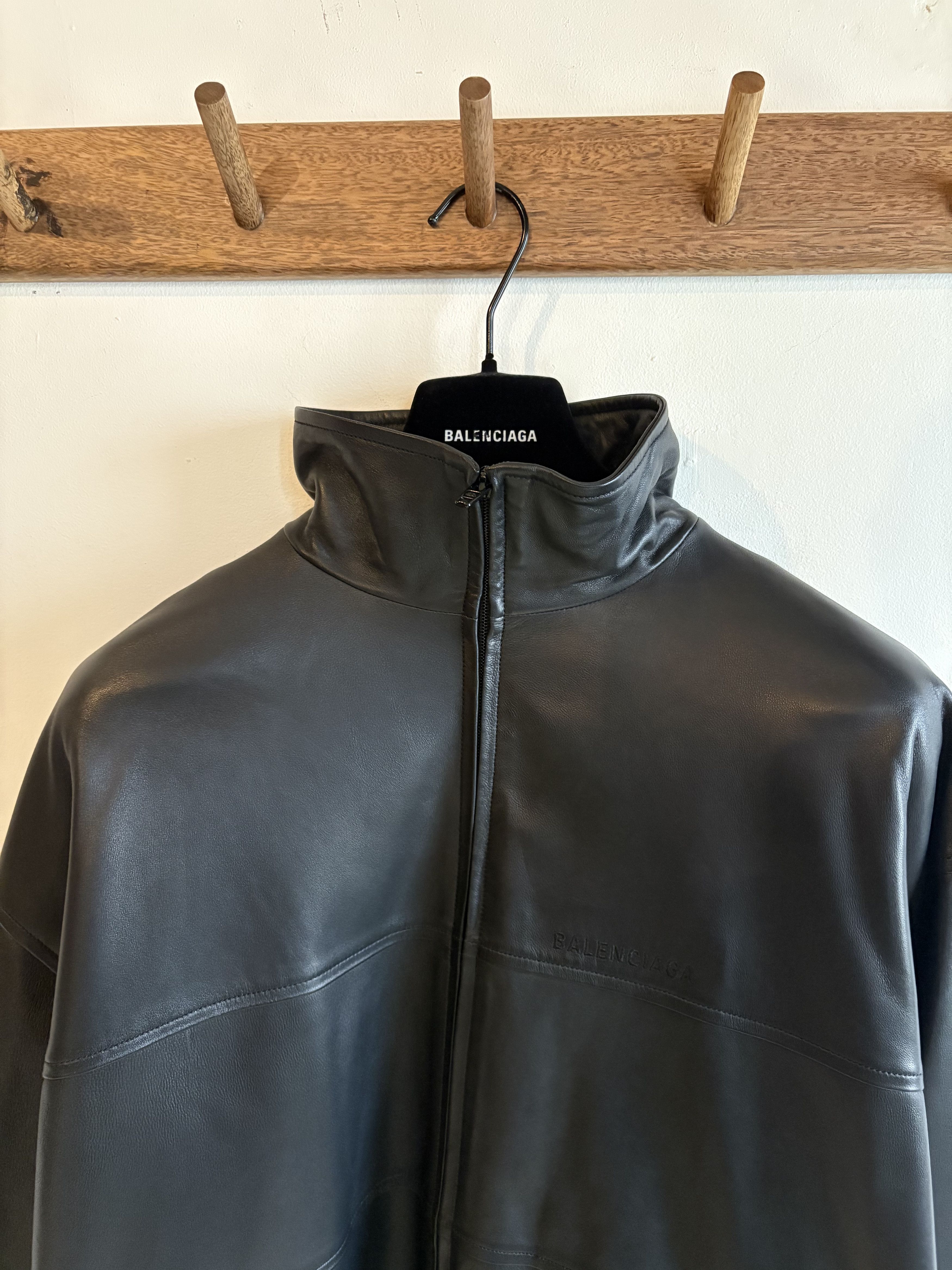 Balenciaga Balenciaga Lamb Leather Track Top Jacket Size US S / EU 44-46 / 1 - 3 Thumbnail