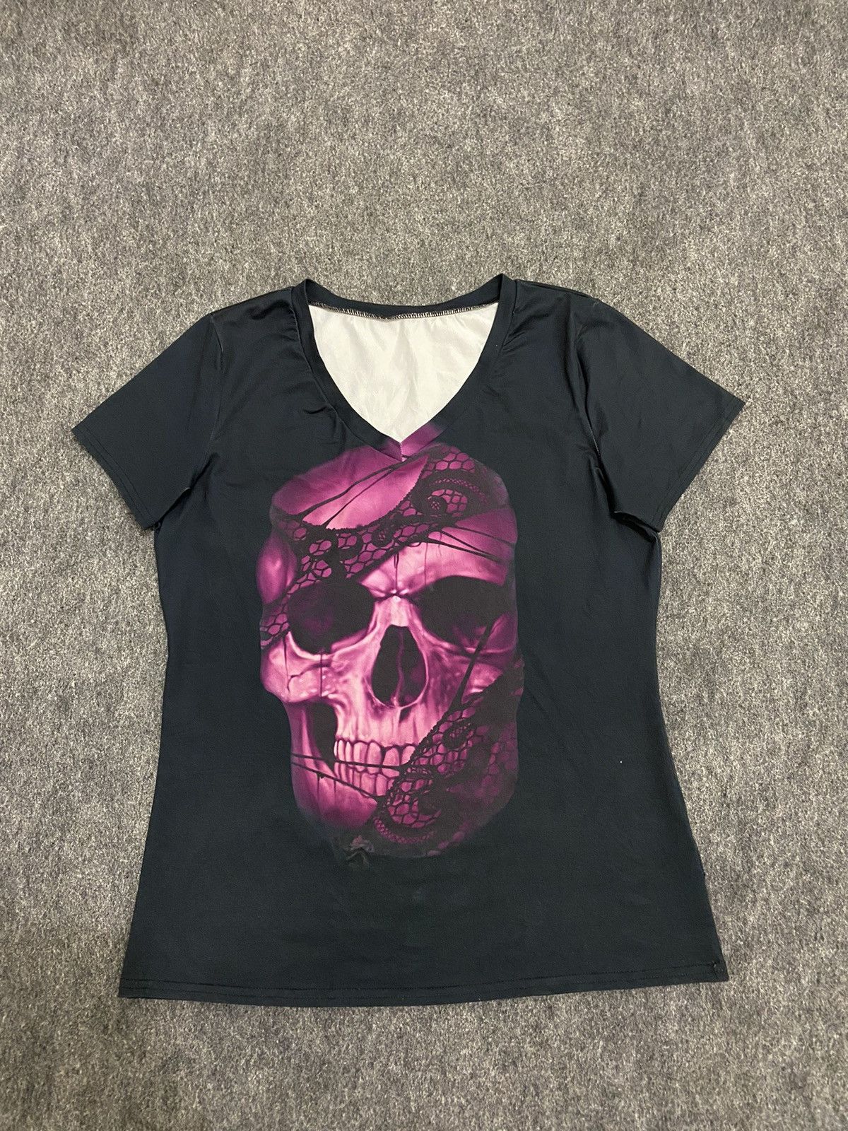 Vintage Y2K punk skull big print tee Size S / US 4 / IT 40 - 1 Thumbnail