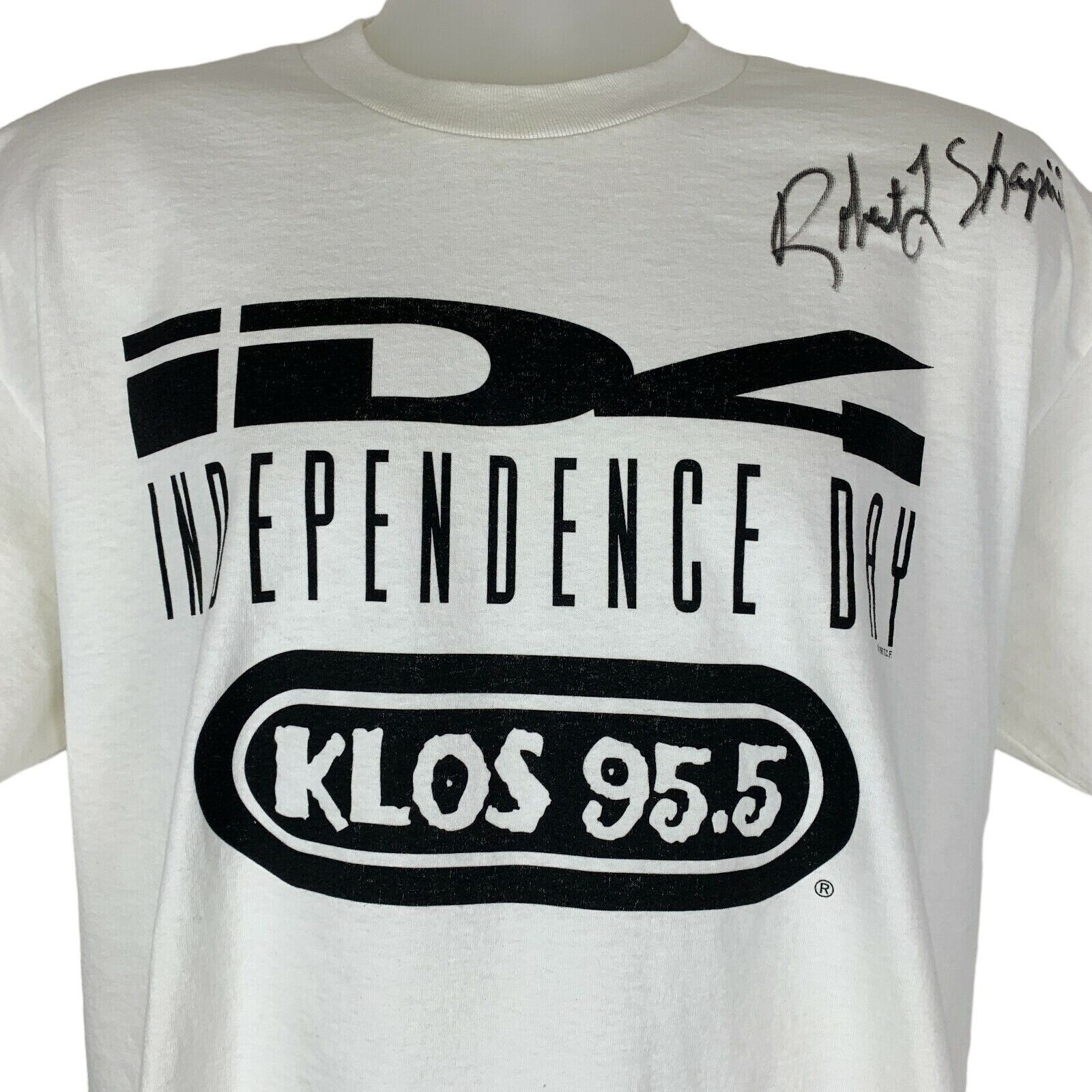 image of Id4 Independence Day Vintage 90's T Shirt XL Movie Film Usa in White, Men's