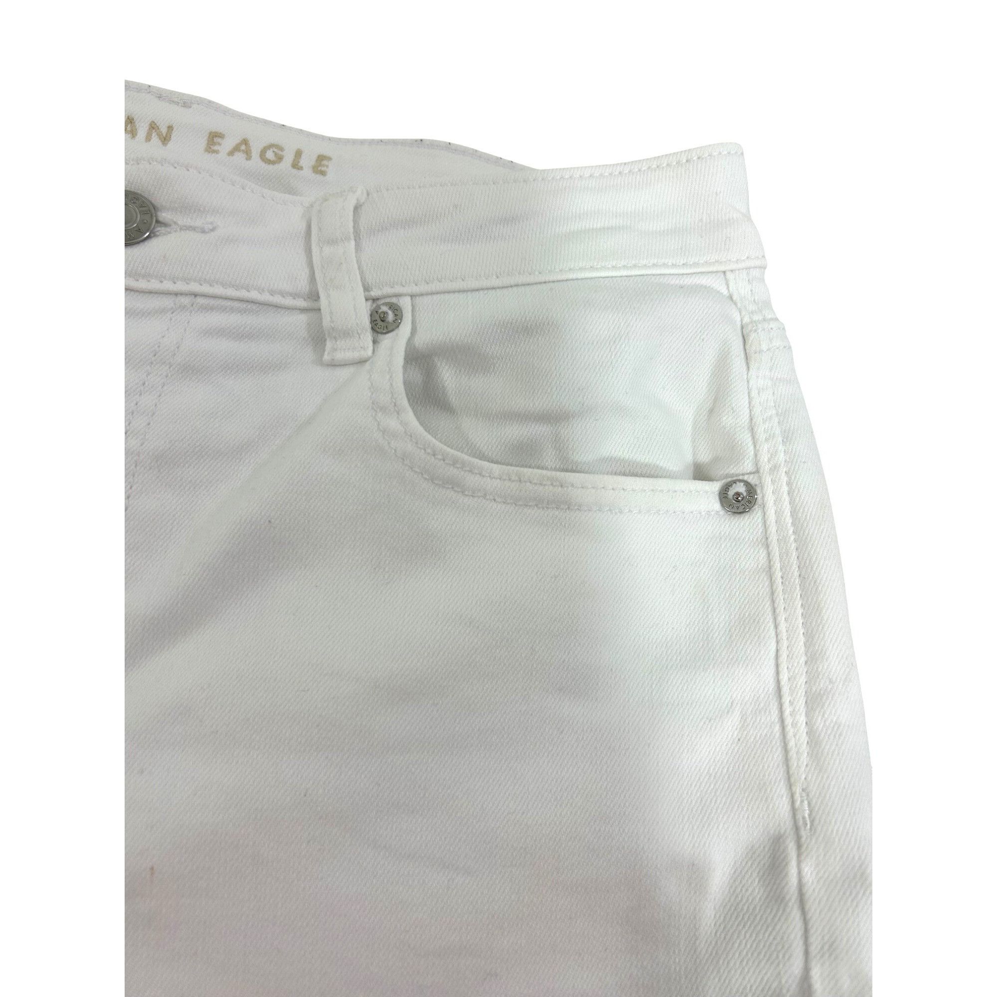 American Eagle Outfitters American Eagle Women’s White Jeans 8 Regular Ankle Tapered S Size 30" / US 8 / IT 44 - 17 Thumbnail