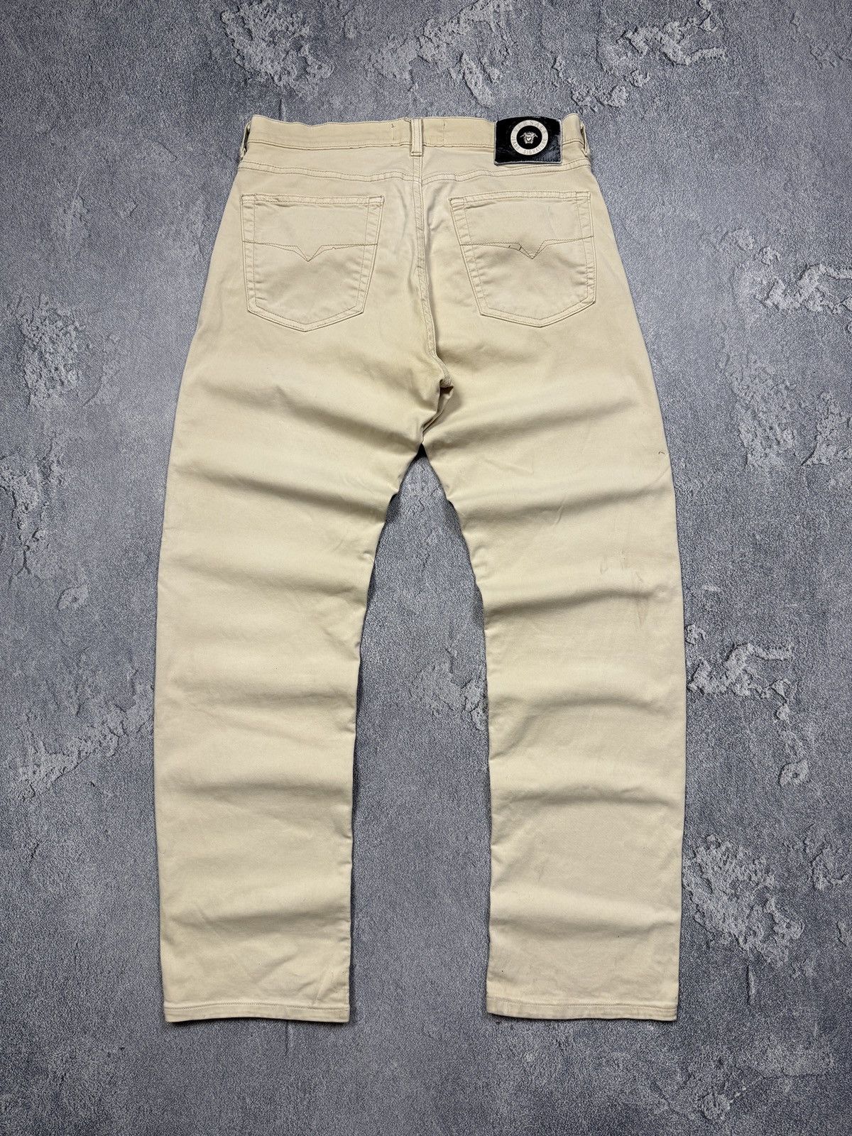 Vintage Versace Jeans Signature With Metal Medusa Jeans Y2K