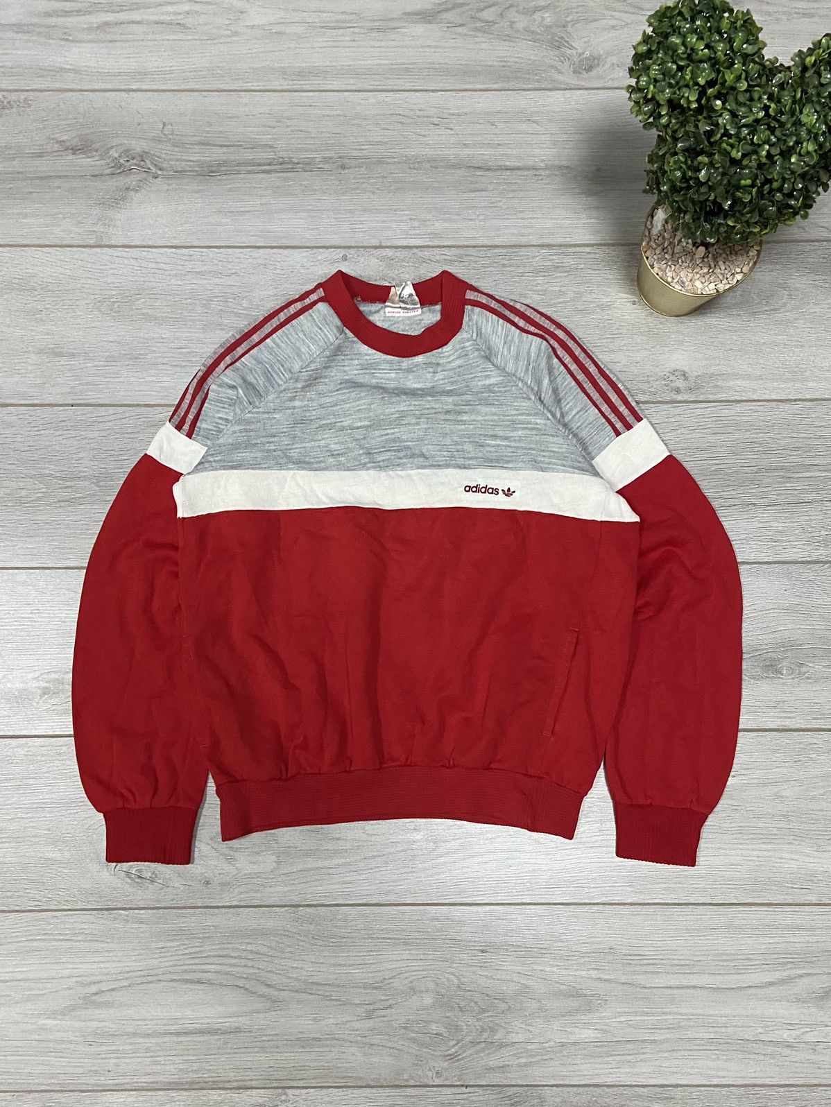 Adidas Adidas Ventex made in France vintage sweatshirt stripes Size US L / EU 52-54 / 3 - 1 Thumbnail