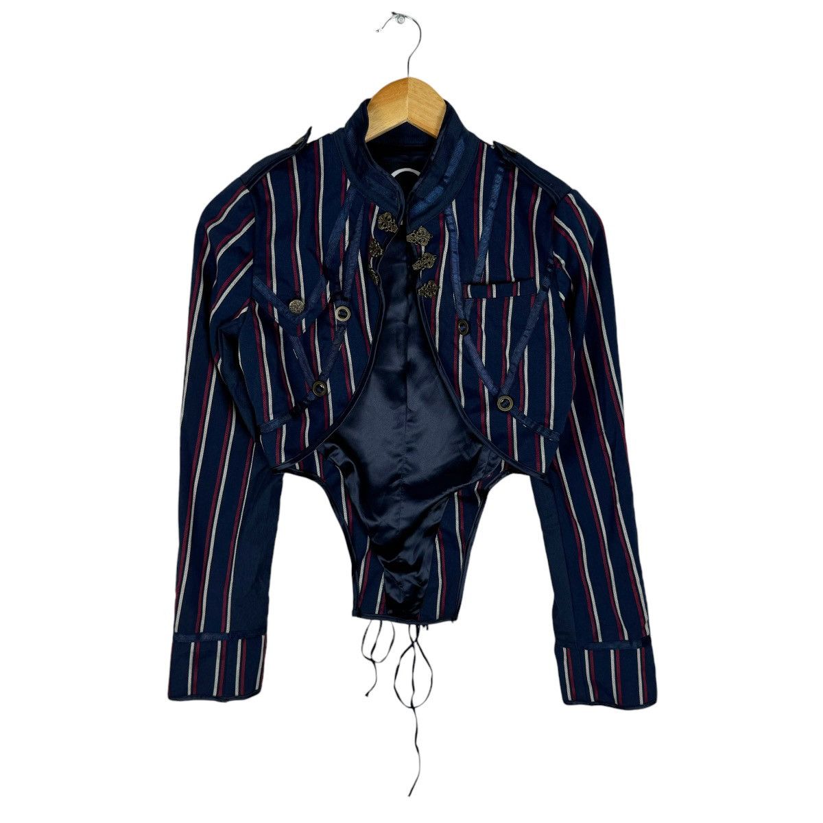 If Six Was Nine ☀️OZZ ONESTE STRIPED ROBE CROPPED JACKET Size S / US 4 / IT 40 - 1 Thumbnail
