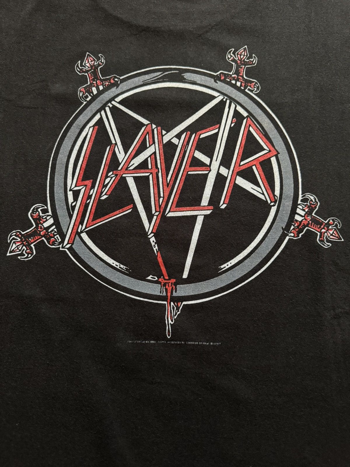 Band Tees VINTAGE SLAYER EAGLE BIG LOGO Y2K BAND TEES BLACK FADED Size US L / EU 52-54 / 3 - 6 Thumbnail