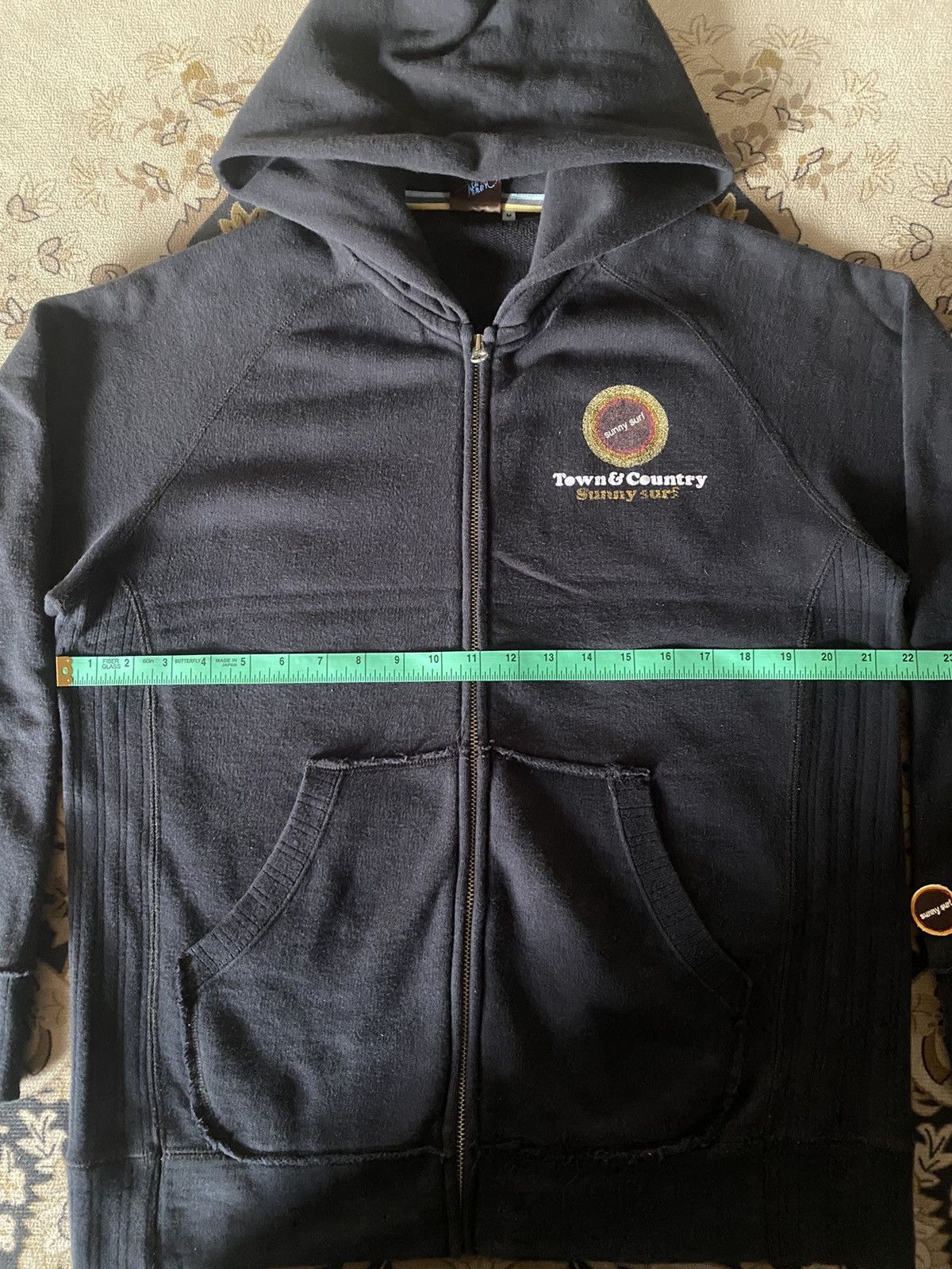 Japanese Brand Vintage Town & Country zipper Hoodie Size US L / EU 52-54 / 3 - 12 Thumbnail
