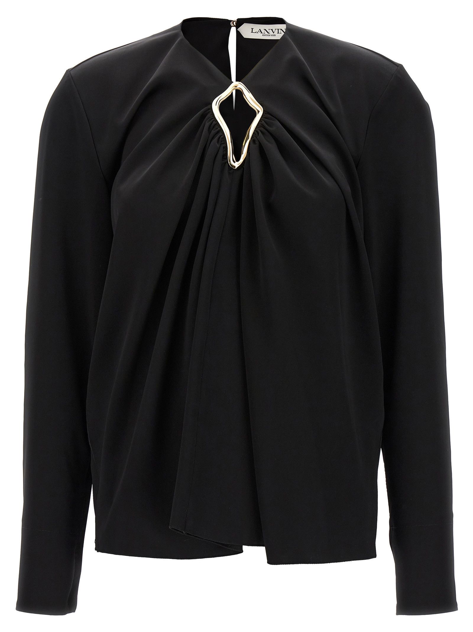 Lanvin Metallic Detail Blouse Size S / US 4 / IT 40 - 1 Thumbnail