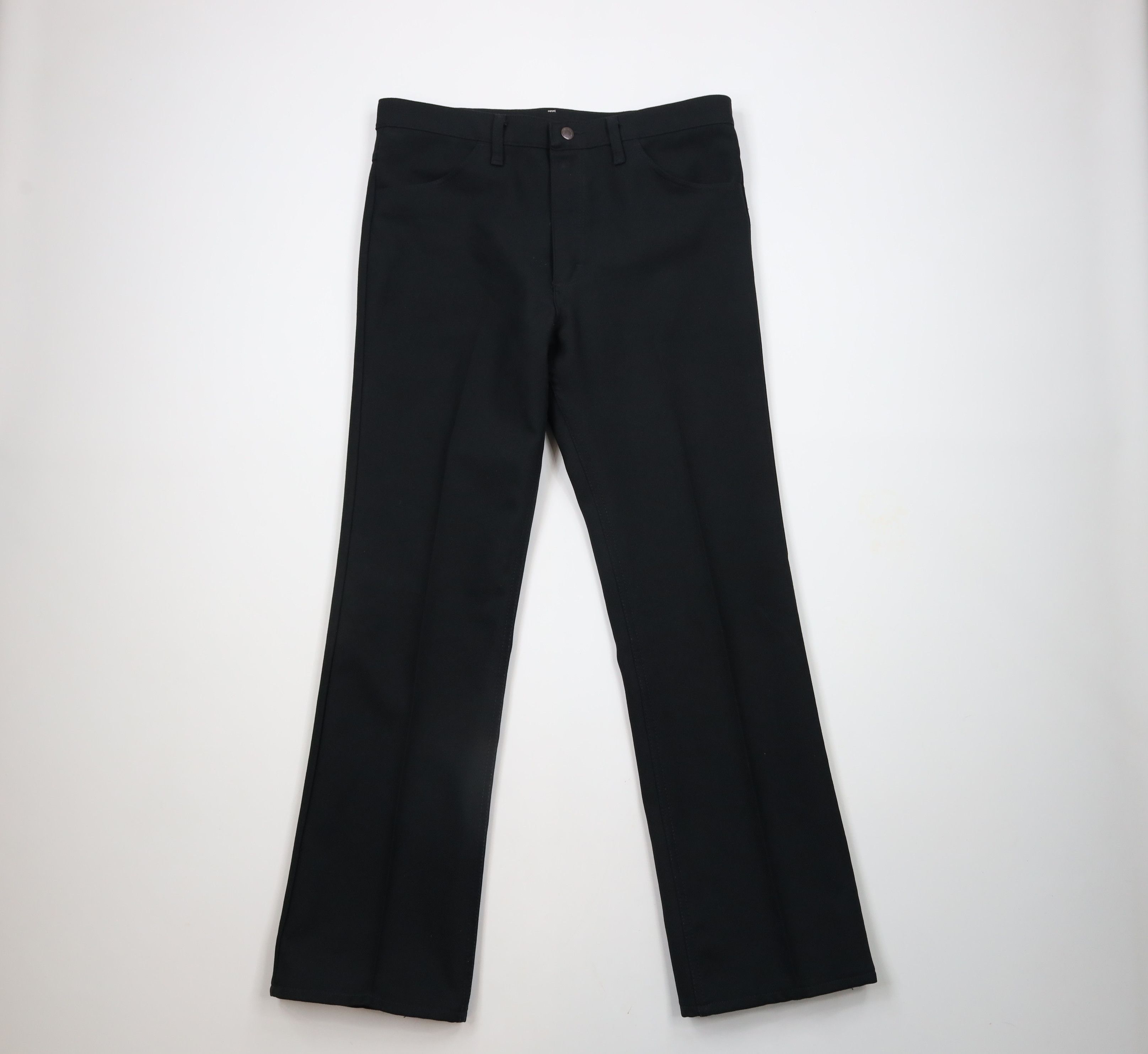 Vintage × Wrangler Vintage 90s Wrangler Leg Knit Chino Pants Trousers Black USA Size US 36 / EU 52 - 1 Thumbnail