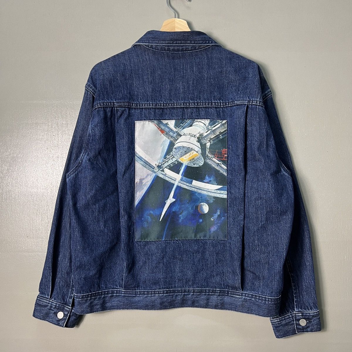 image of 2001 : A Space Odyssey Type 1 Denim Jacket in Blue, Men's (Size Medium)