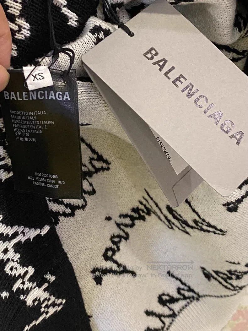 Balenciaga Balenciaga Signature Logo Loose Knit Sweater Size US XS / EU 42 / 0 - 5 Thumbnail