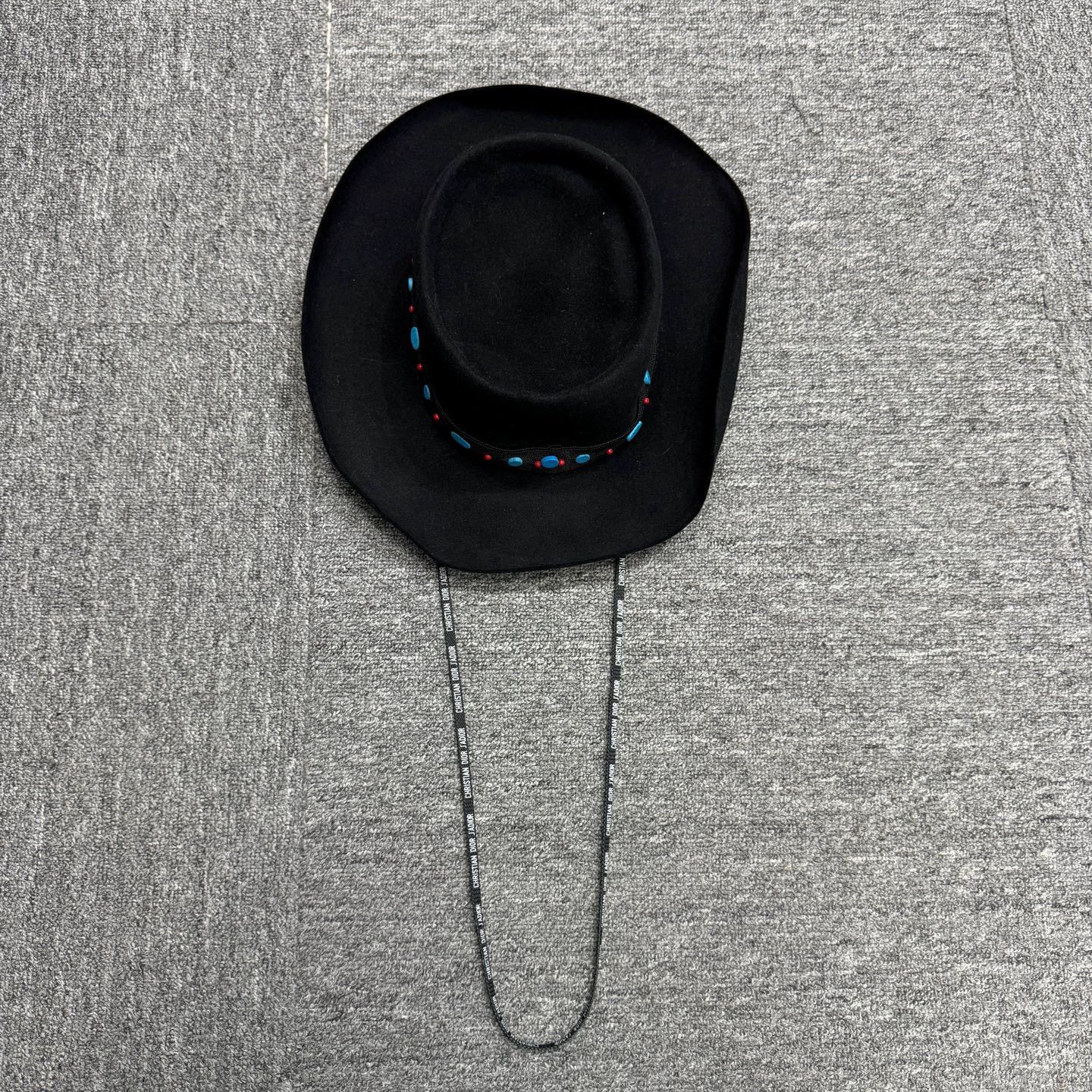 Dior Dior Turquoise Rabbit Hair Hat 58cm Size ONE SIZE - 1 Thumbnail