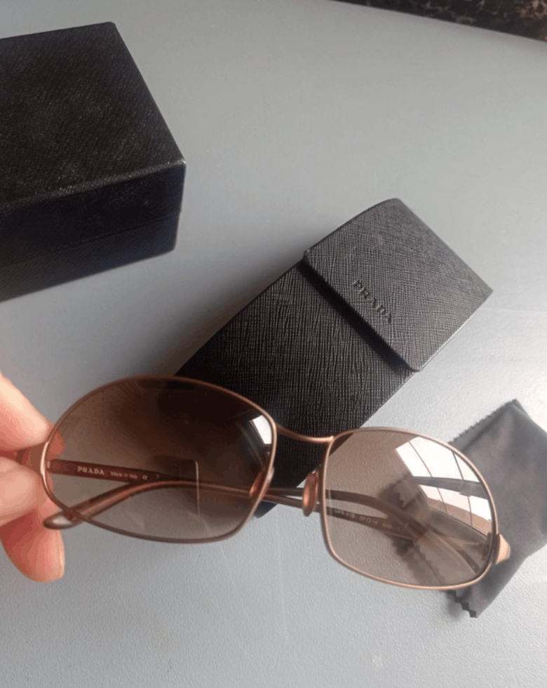 PRADA Sunglasses Star Symbol Wrap Shield Mask