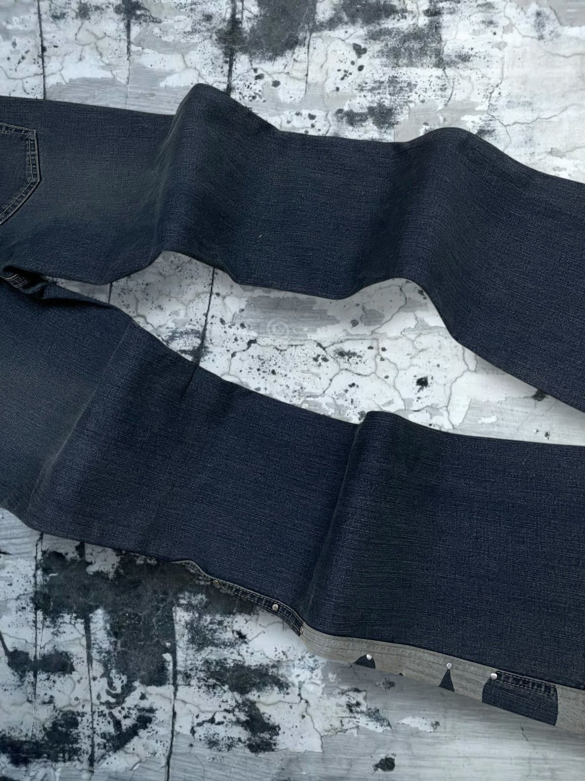 Tornado Mart Vintage 1990s Japan Designer Oririn Flared Art Obelisk Denim Size US 26 / EU 42 - 13 Thumbnail