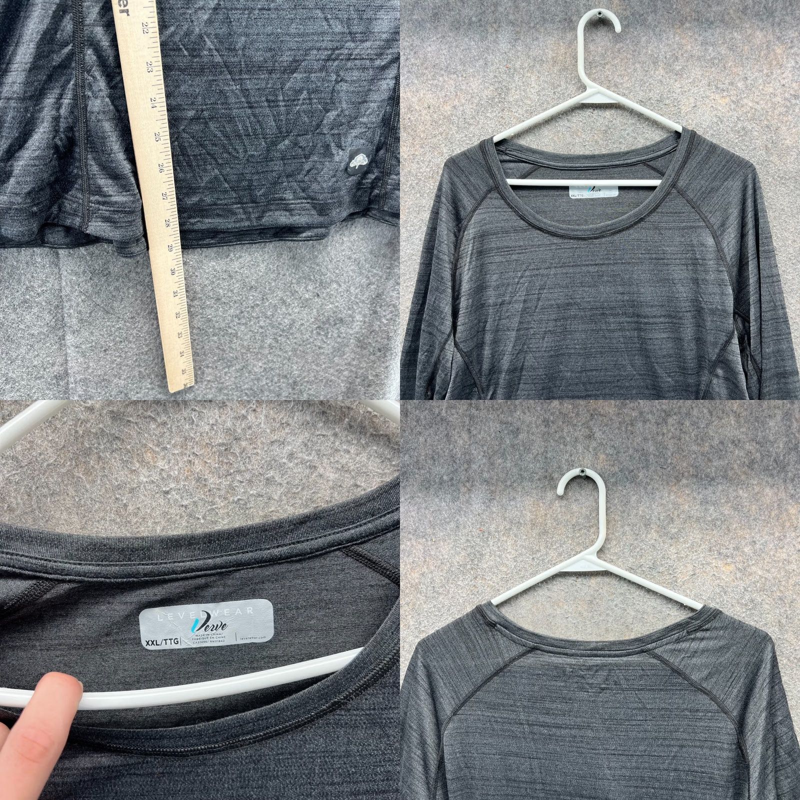 Vintage VINTAGE? No. Levelwear Verve Shirt Womens 2XL Gray Long Sleeve Polyester Lightweight Athletic Shirt Size XXL / US 16-18 / IT 52-54 - 8 Thumbnail