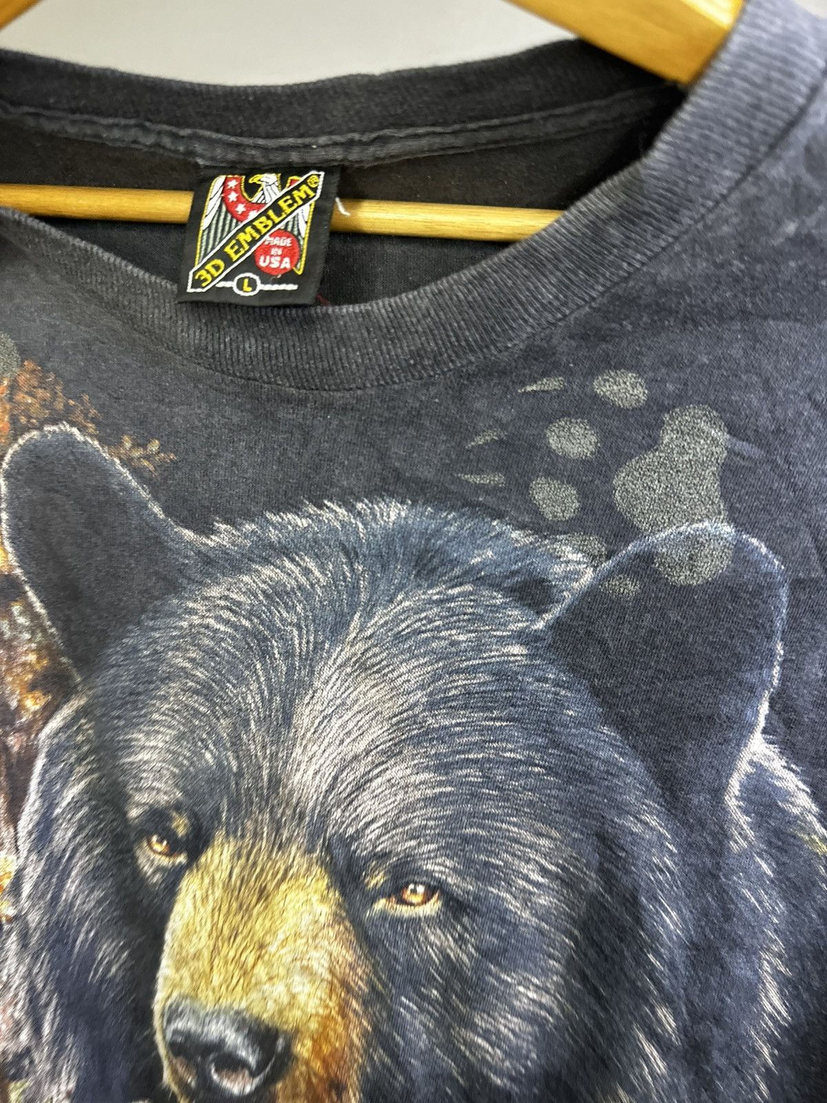 Other VINTAGE 3D EMBLEM BLACK BEAR Size US XL / EU 56 / 4 - 2 Thumbnail
