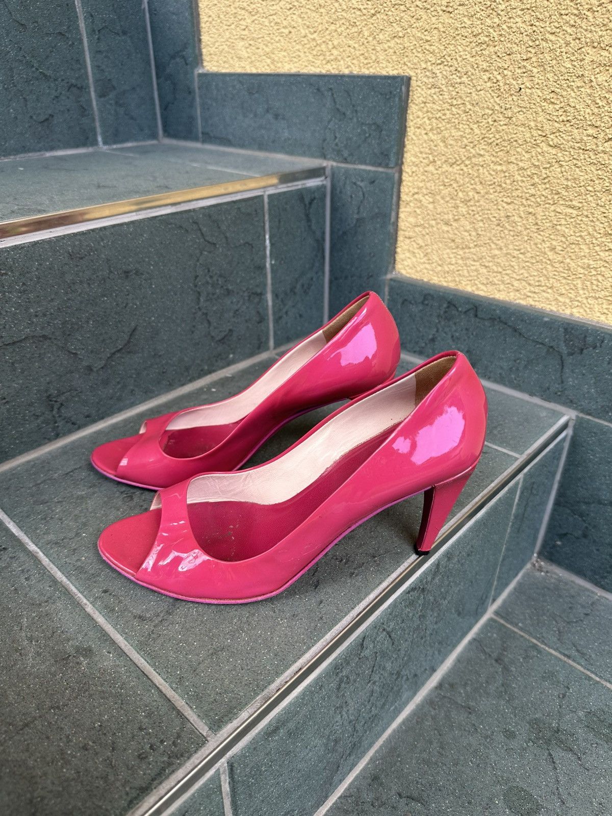 Prada Prada Womens Sz 36.5 Patent Leather Platform Heels Sz 6.5-7 Size US 6.5 / IT 36.5 - 10 Thumbnail