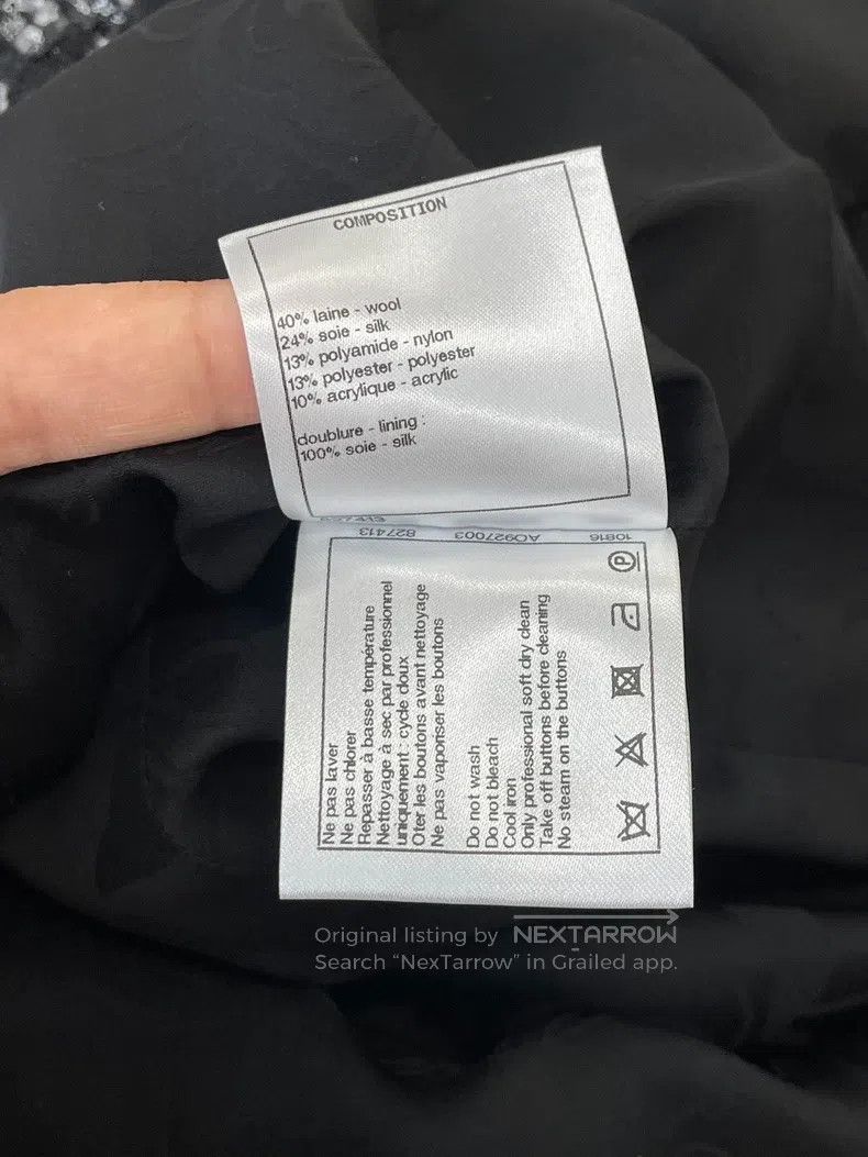 Chanel Chanel Si Forest Series Black and Silver Tweed Checkered C Size XS / US 0-2 / IT 36-38 - 8 Thumbnail