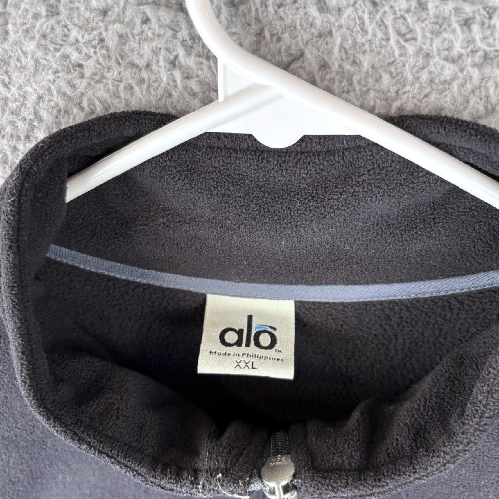 Alo ALO Fleece Jacket Mens 2XL Black Blue 1/4 Zip Shirt Jacket Mens Regular Black 2XL Size US XXL / EU 58 / 5 - 3 Thumbnail