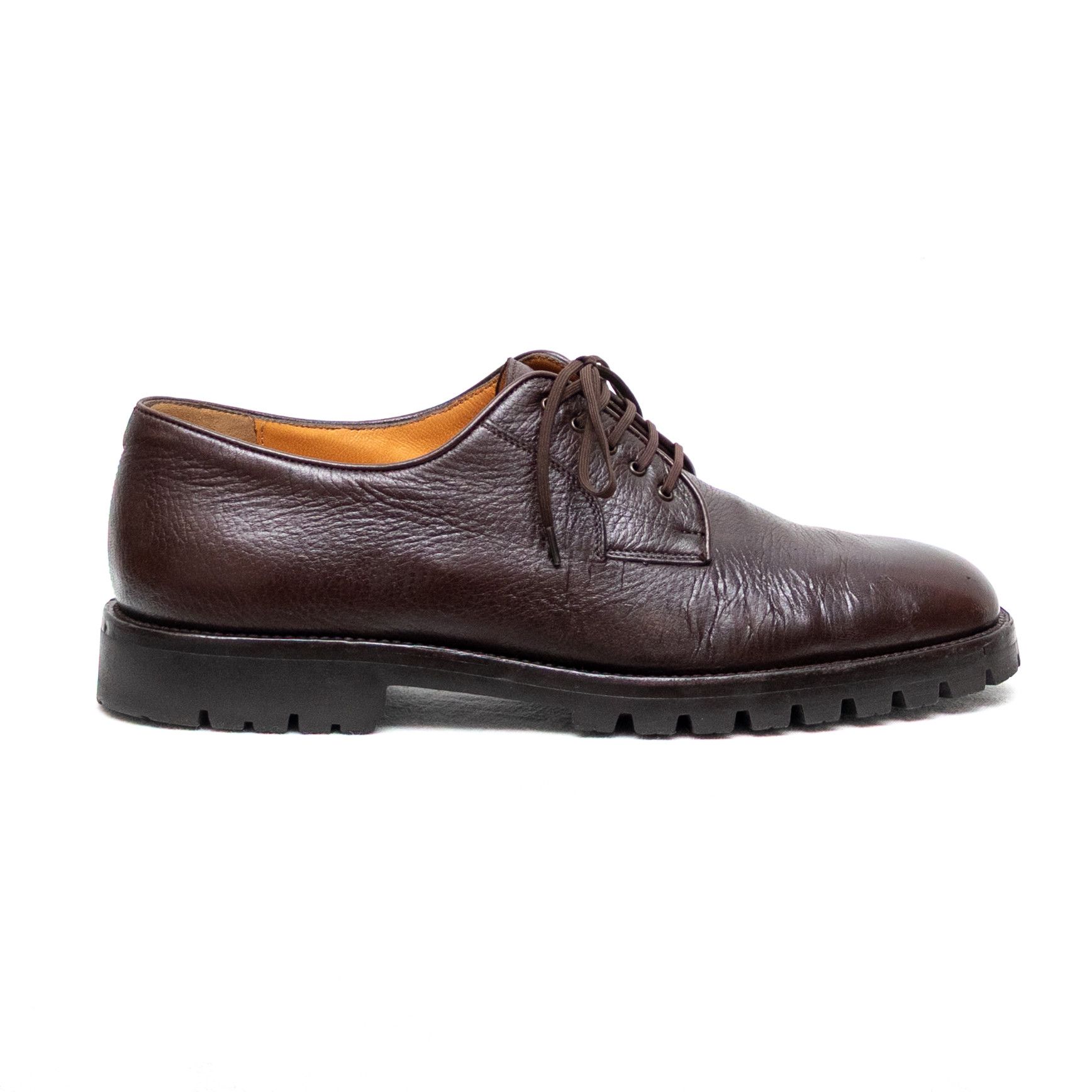 Salvatore Ferragamo Salvatore Ferragamo Brown Leather Derby Shoes US 9D Lug Sole Size US 9 / EU 42 - 3 Thumbnail