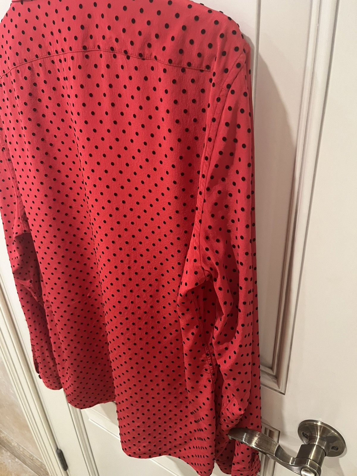 Saint Laurent Paris polka dots silk shirt collar size40 Size US M / EU 48-50 / 2 - 13 Thumbnail