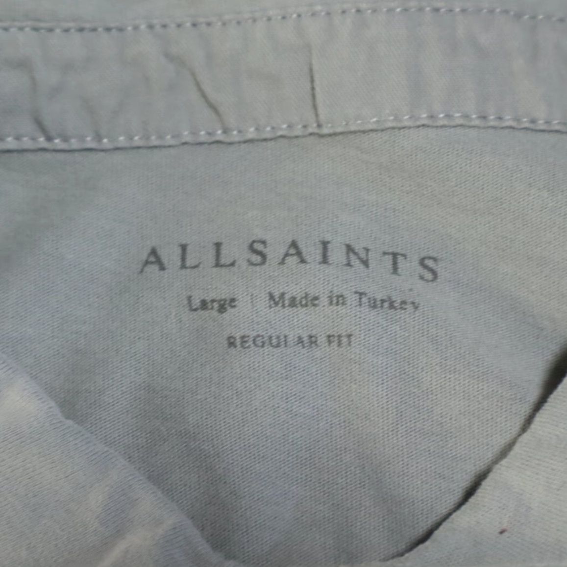 Allsaints Allsaints Brace SS Polo Shirt Cotton Solid Gray Men L Size US L / EU 52-54 / 3 - 5 Thumbnail