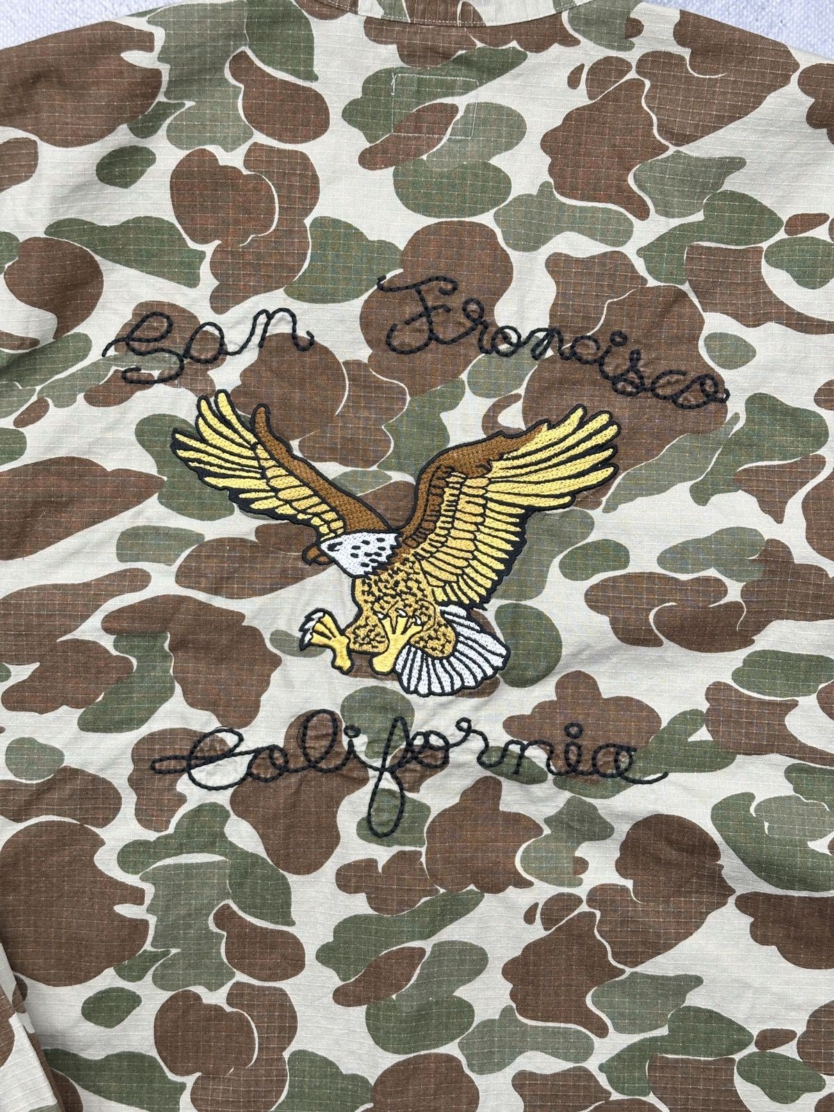Levi's Vintage Levi’s San Francisco Camo Overshirt Eagle Embroidery Size US L / EU 52-54 / 3 - 3 Thumbnail