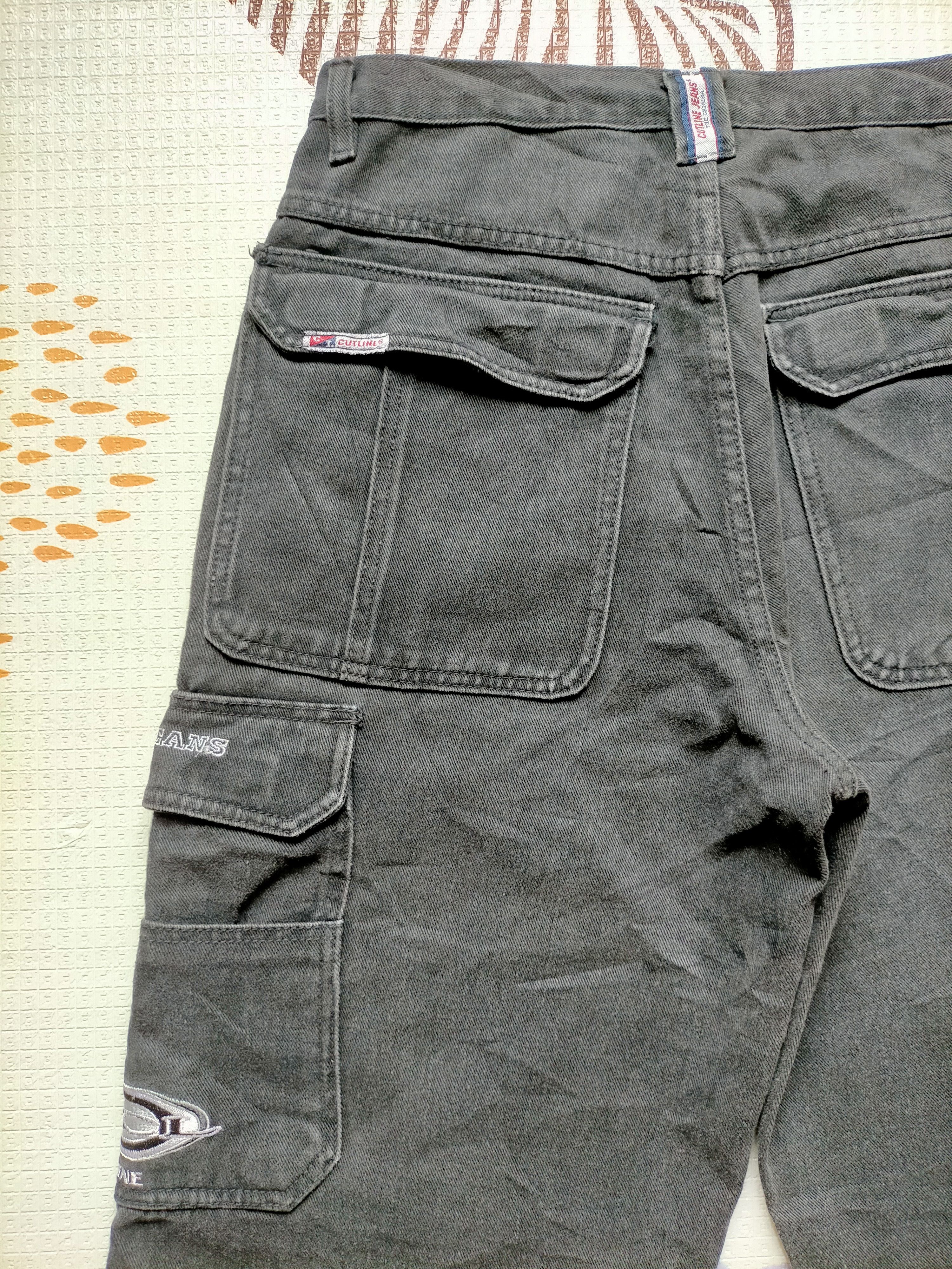 JNCO CUT LINE Jeans Cargo Multipocket Baggy Skater Jeans Size US 32 / EU 48 - 15 Thumbnail