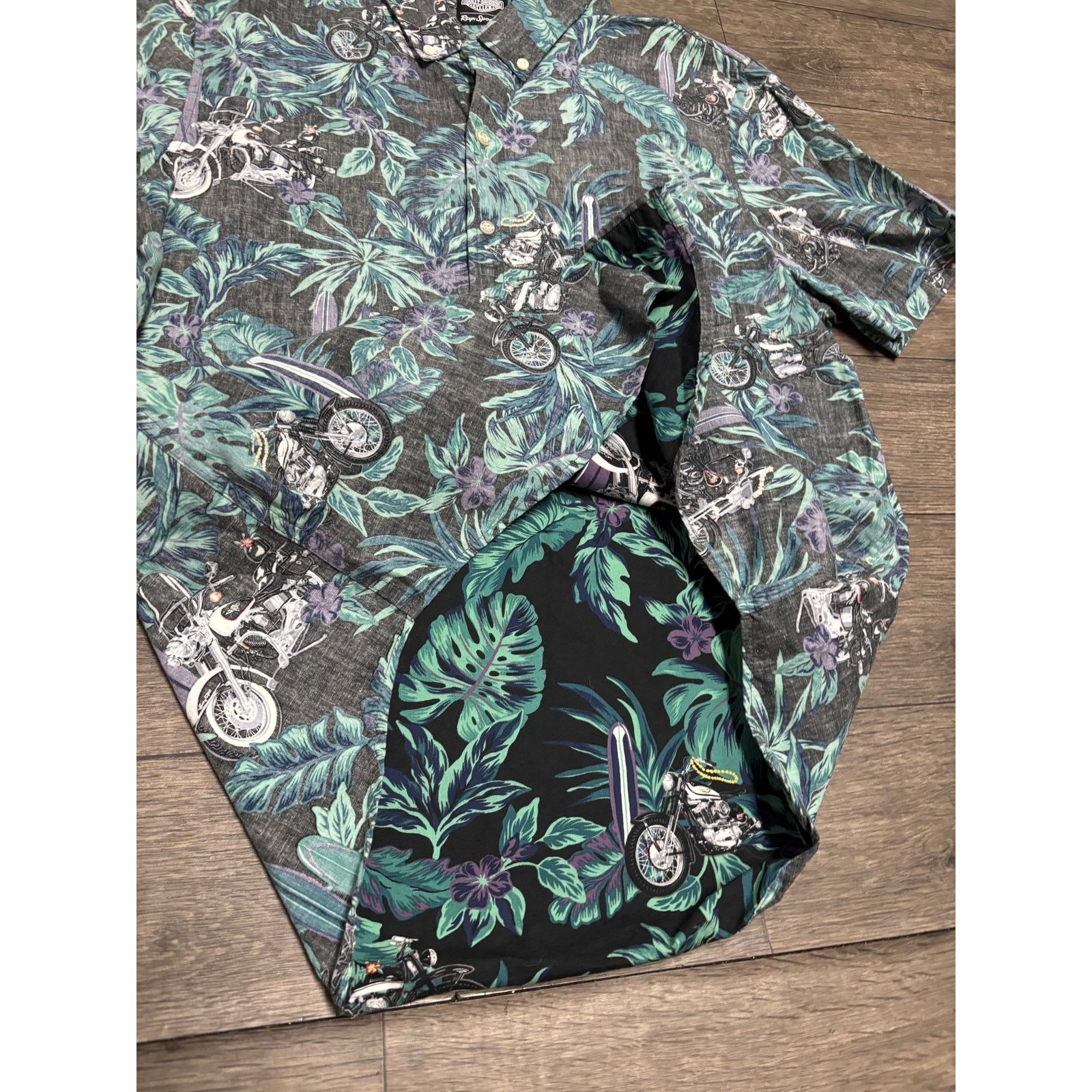 Harley Davidson Harley Davidson Hawaiian Reyn Spooner Button Blue Shirt Sz L Size US L / EU 52-54 / 3 - 3 Thumbnail