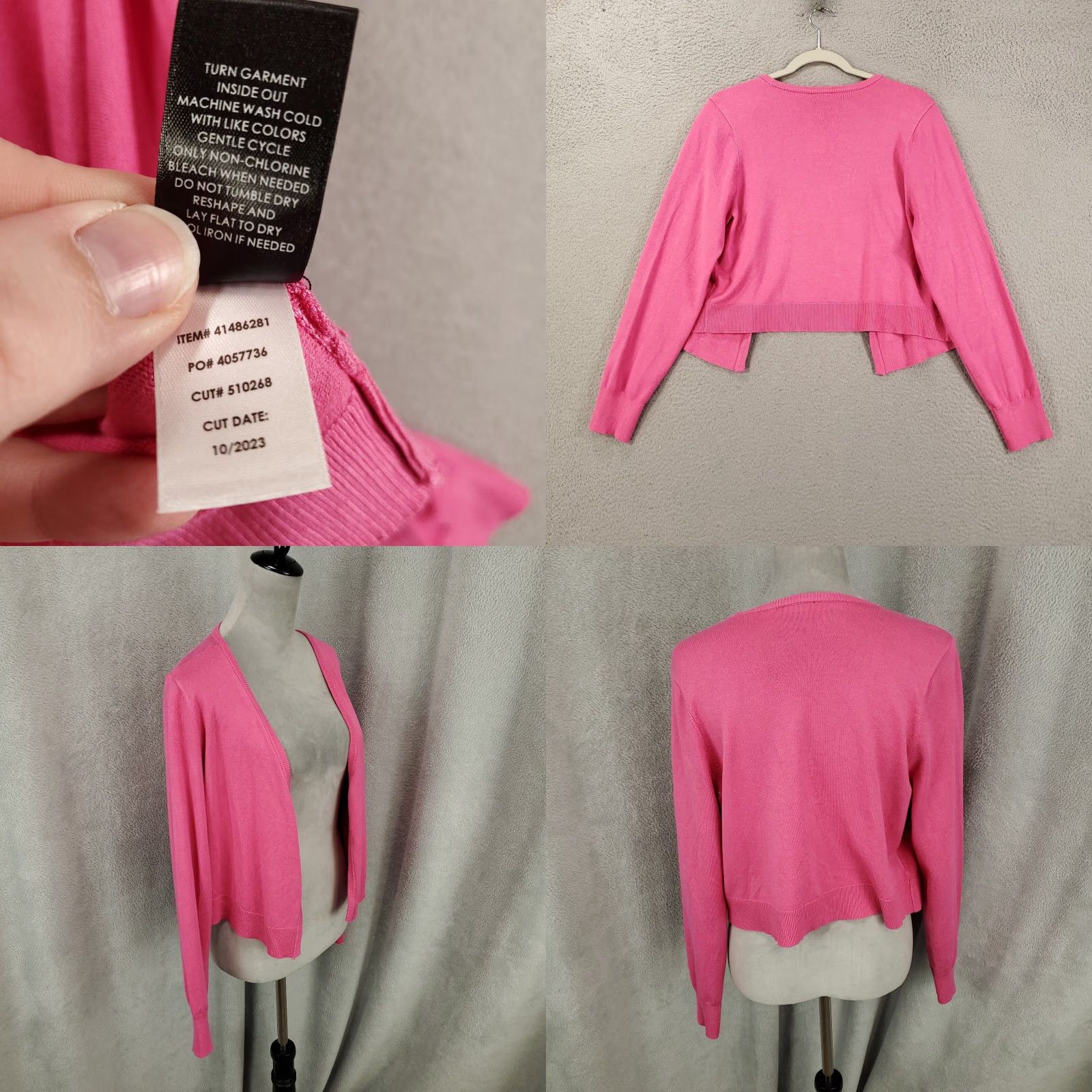 Torrid Torrid Cardigan Sweater Women's 1X Pink Open Front Long Sleeve NWT Knit Lightweight All Seasons Fall Winter Spring Size XL / US 12-14 / IT 48-50 - 8 Thumbnail