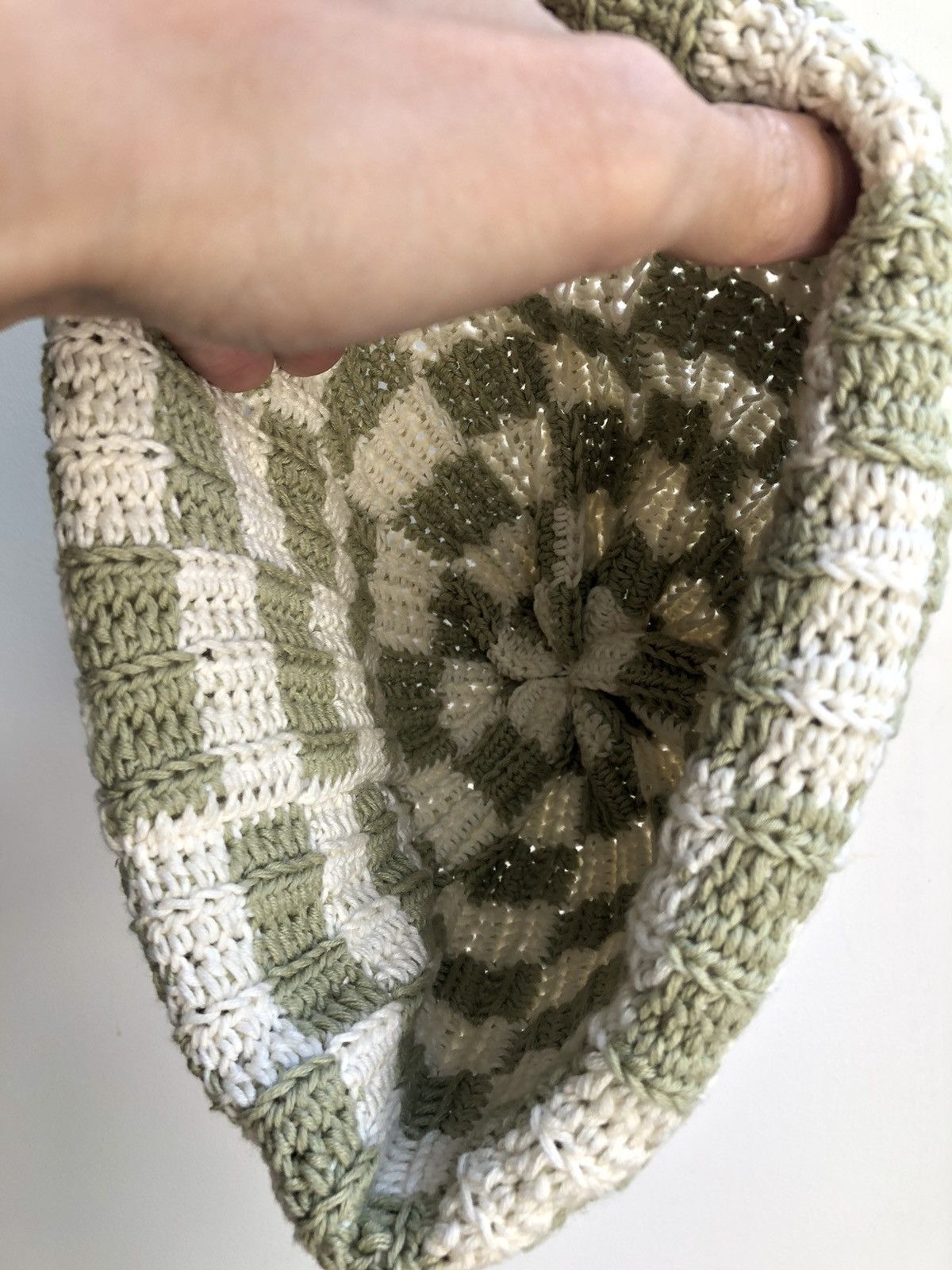 Story Mfg. Hat knitted checkered Size ONE SIZE - 2 Thumbnail