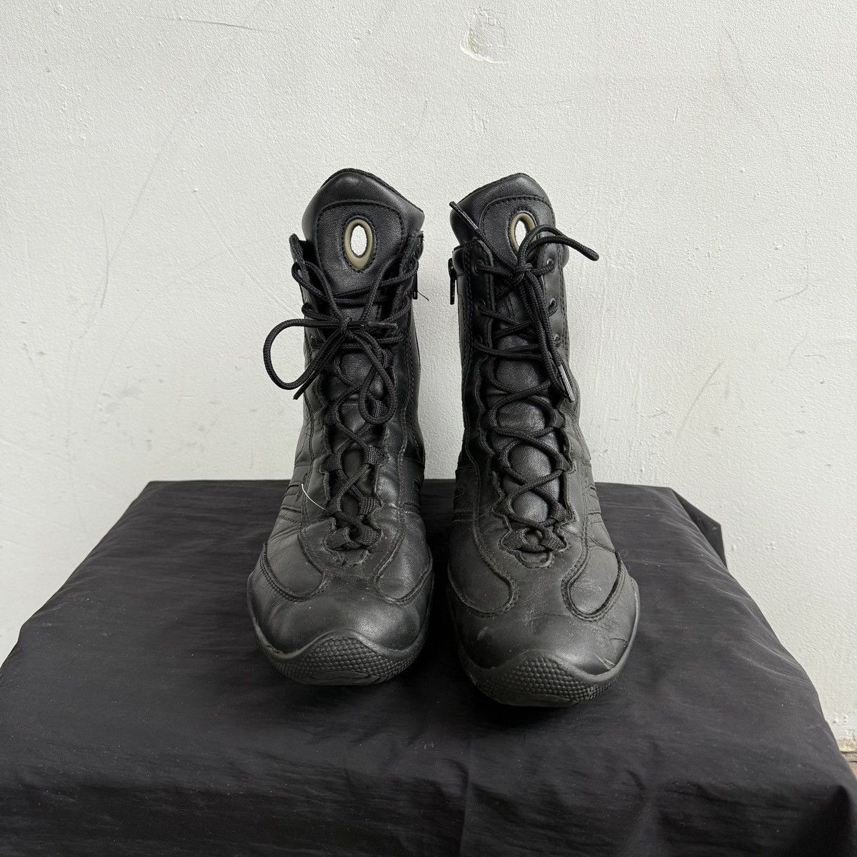 Other Vintage Geox Lace Up High Leather Sneakers Moto Racing Size US 9 / IT 39 - 4 Thumbnail