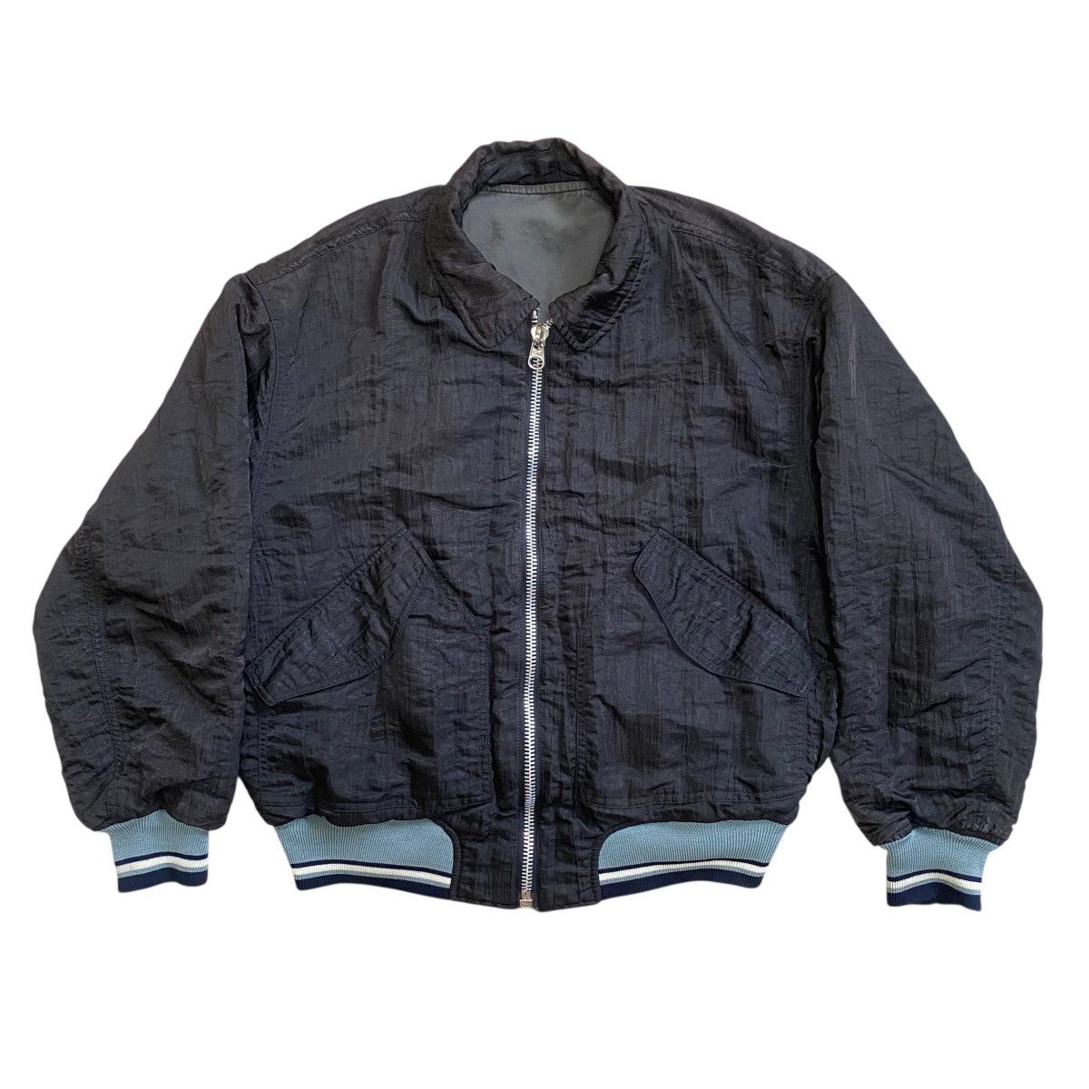 Vintage 💥 80s ATELIER SAB REVERSIBLE BOMBER JACKET Size US M / EU 48-50 / 2 - 2 Thumbnail