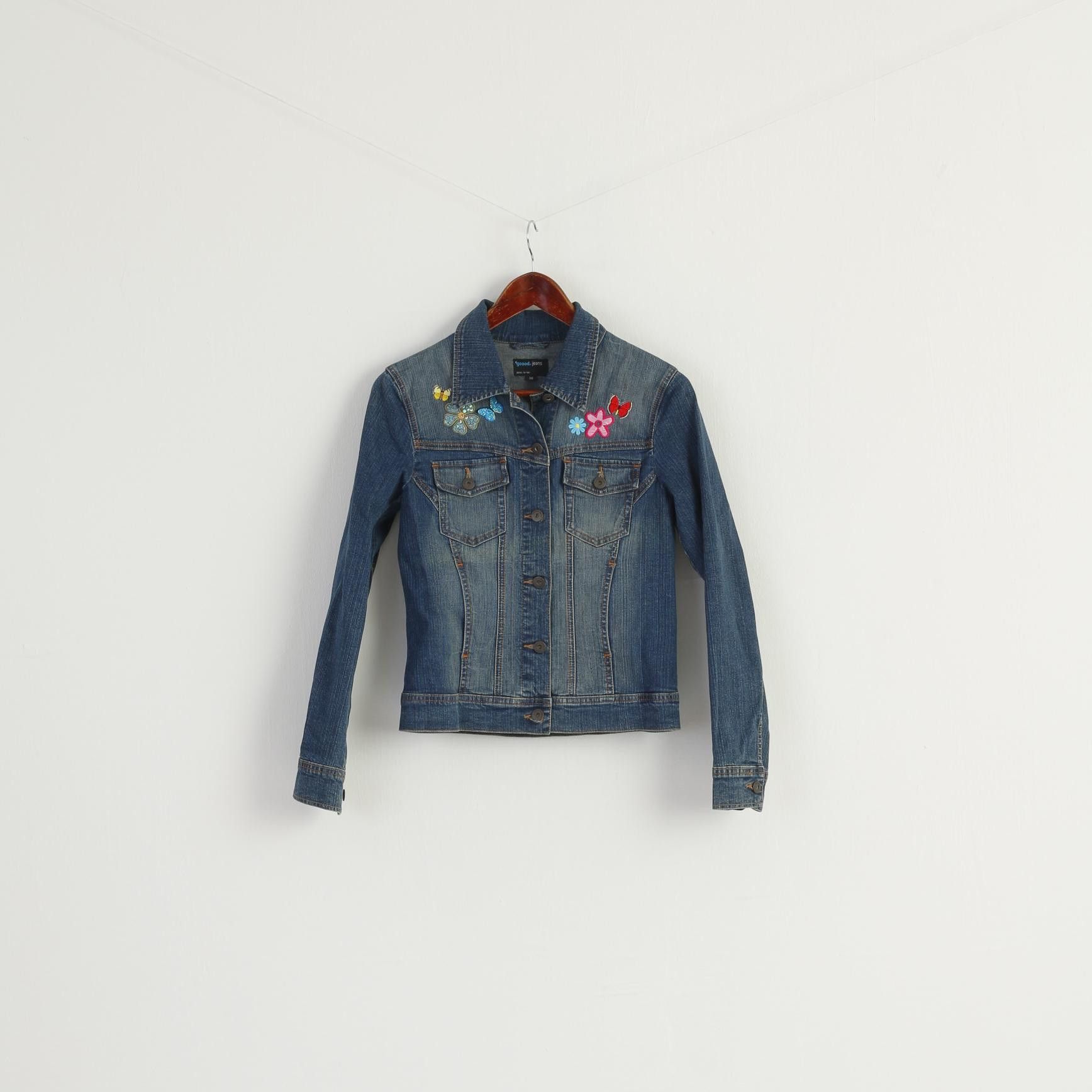 Vintage Goood Jeans Women 36 XS Jacket Blue Denim 7758 Size XS / US 0-2 / IT 36-38 - 1 Thumbnail