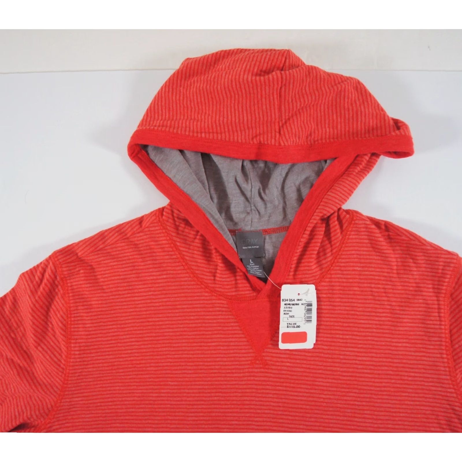 Saks Fifth Avenue Saks Fifth Avenue Sweater Large Gray Hoodie Reversible Pullover Adult NEW Mens Size US L / EU 52-54 / 3 - 2 Thumbnail