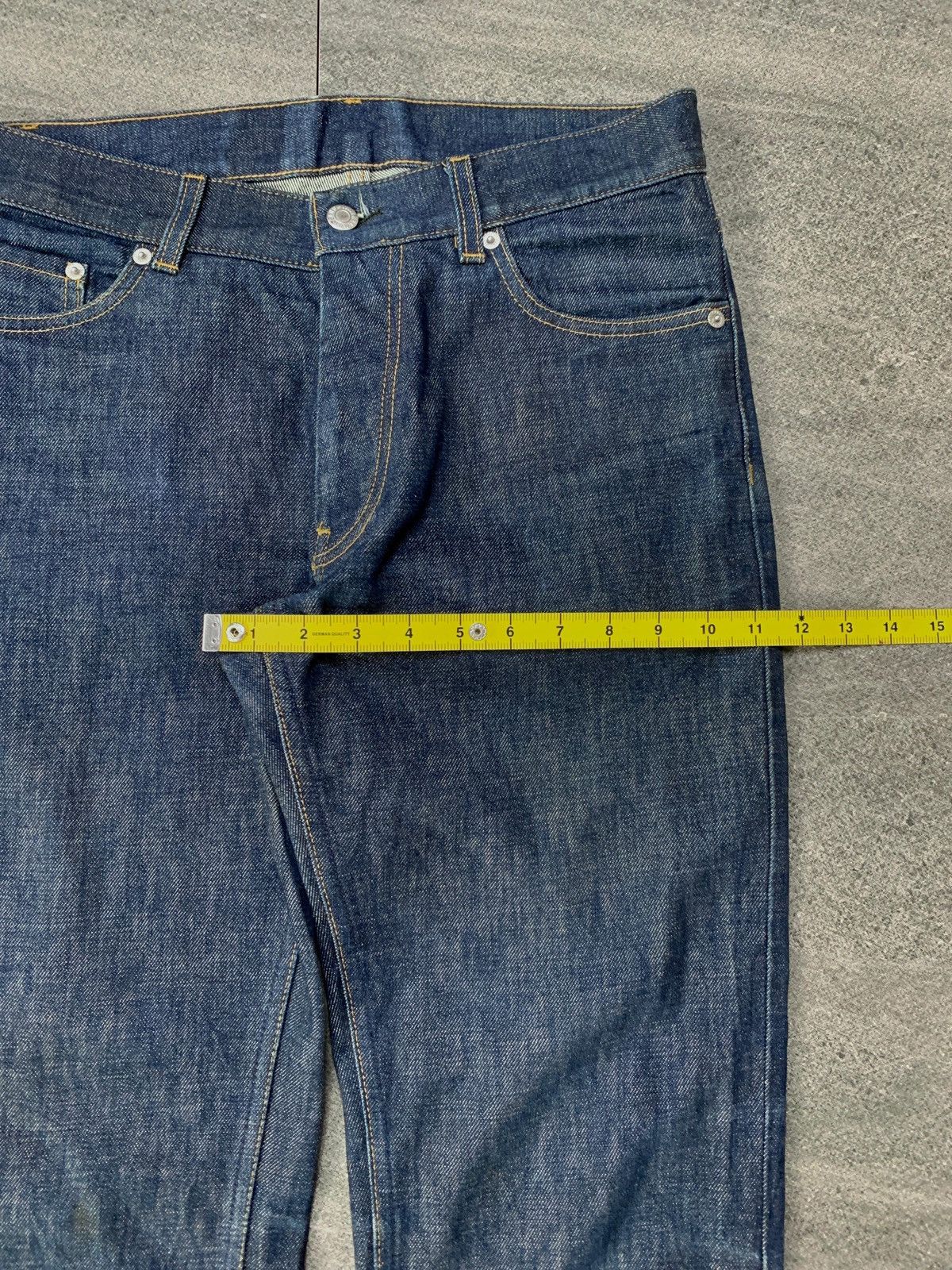 Helmut Lang FREE TAX! 2000s Indigo Classic Cut Raw Denim Jeans Size US 30 / EU 46 - 15 Thumbnail